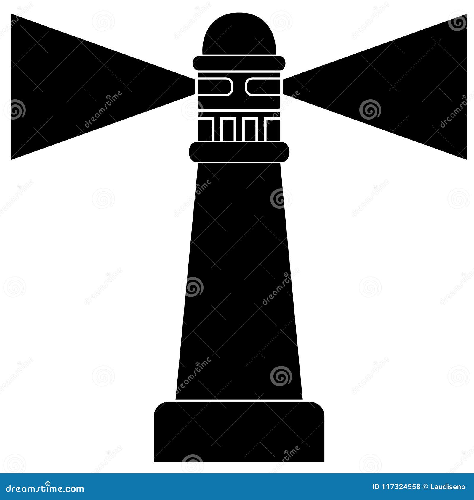 Isolated lighthouse icon stock vector. Illustration of tree - 117324558