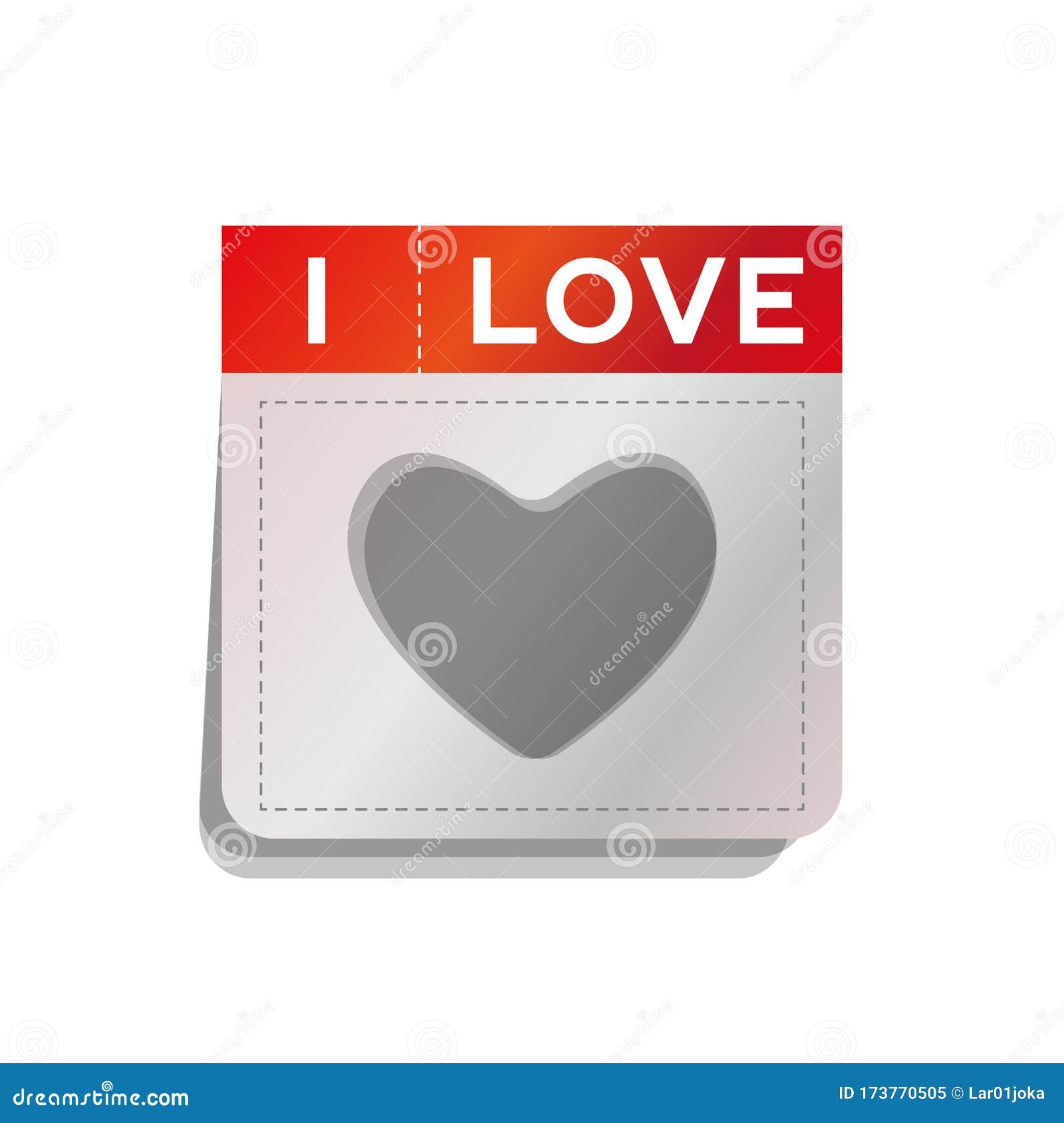 Isolated love calendar stock vector. Illustration of date - 173770505