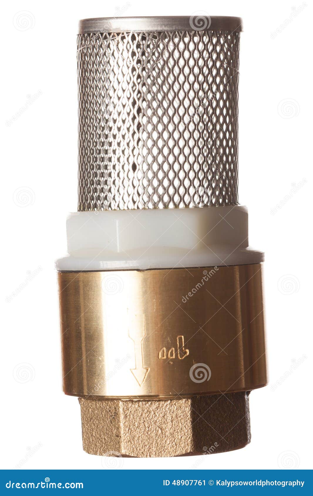 Isolated Water Pipe Sand Strainer Stock Image Image of granular