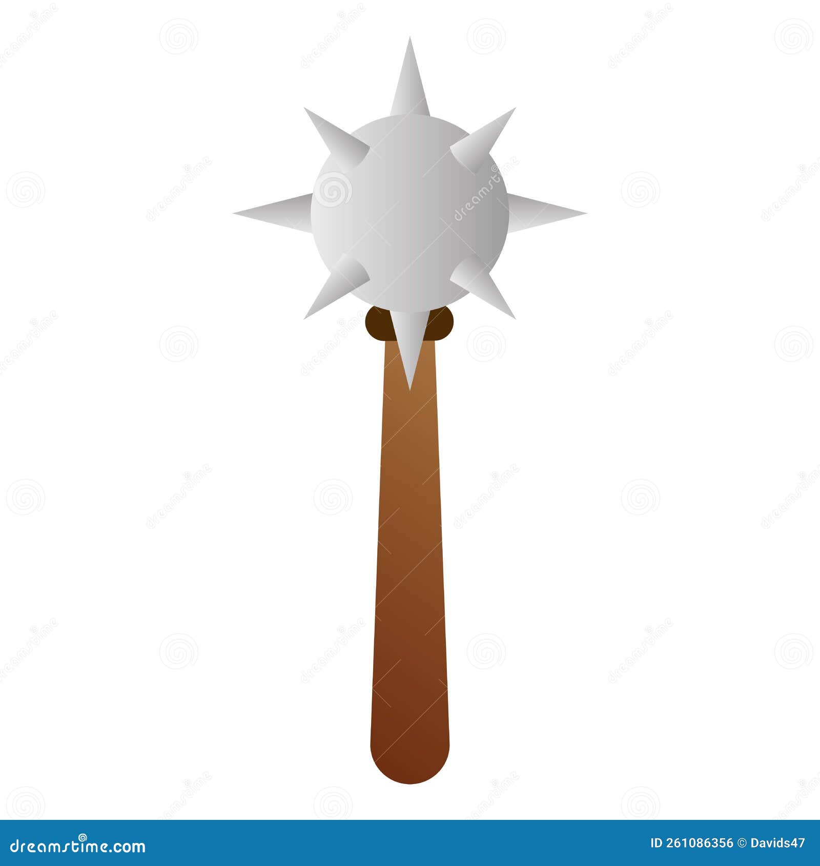 Isolated Mace Weapon Medieval Icon Vector Stock Vector Illustration