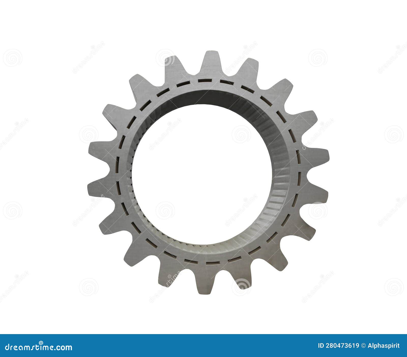 Isolated Mechanical Gear Part of a Mechanism Stock Illustration