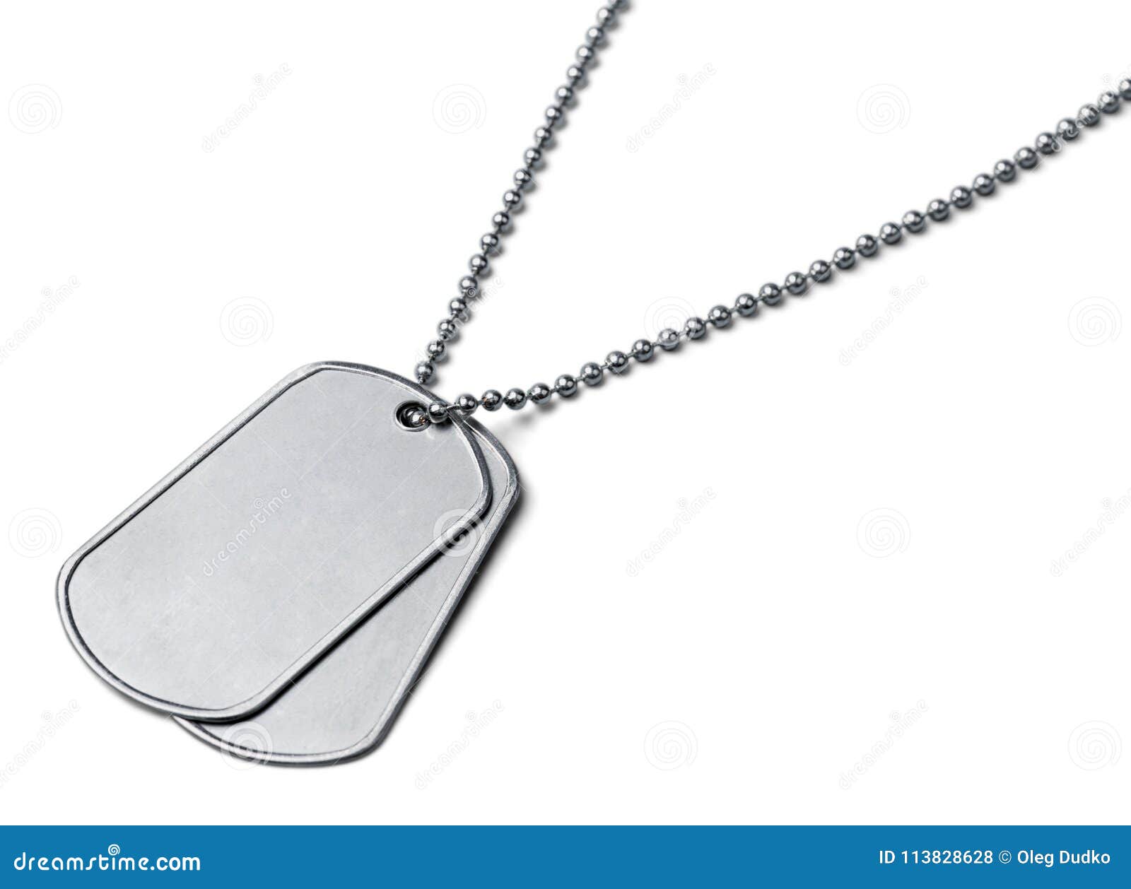 Blank Dog Tags stock photo. Image of silver, blank, marines