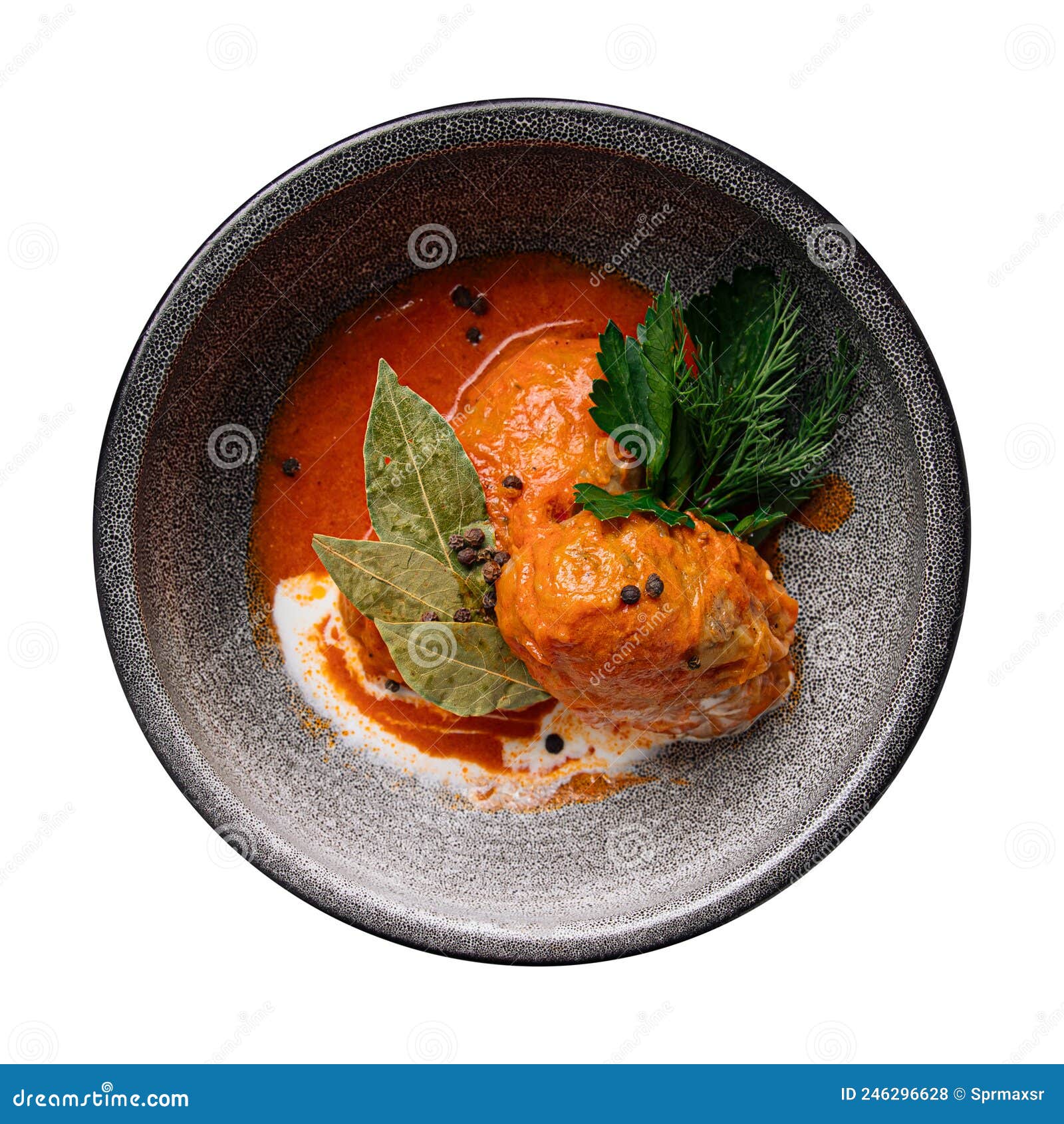 Isolated Mince Stuffed Cabbage Rolls Golubtsi Stock Photo Image of