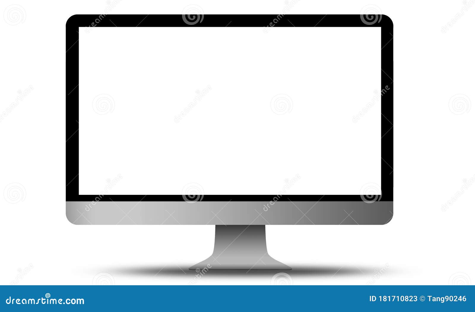 Isolated Modern Allinone Desktop Personal Computer Stock Illustration