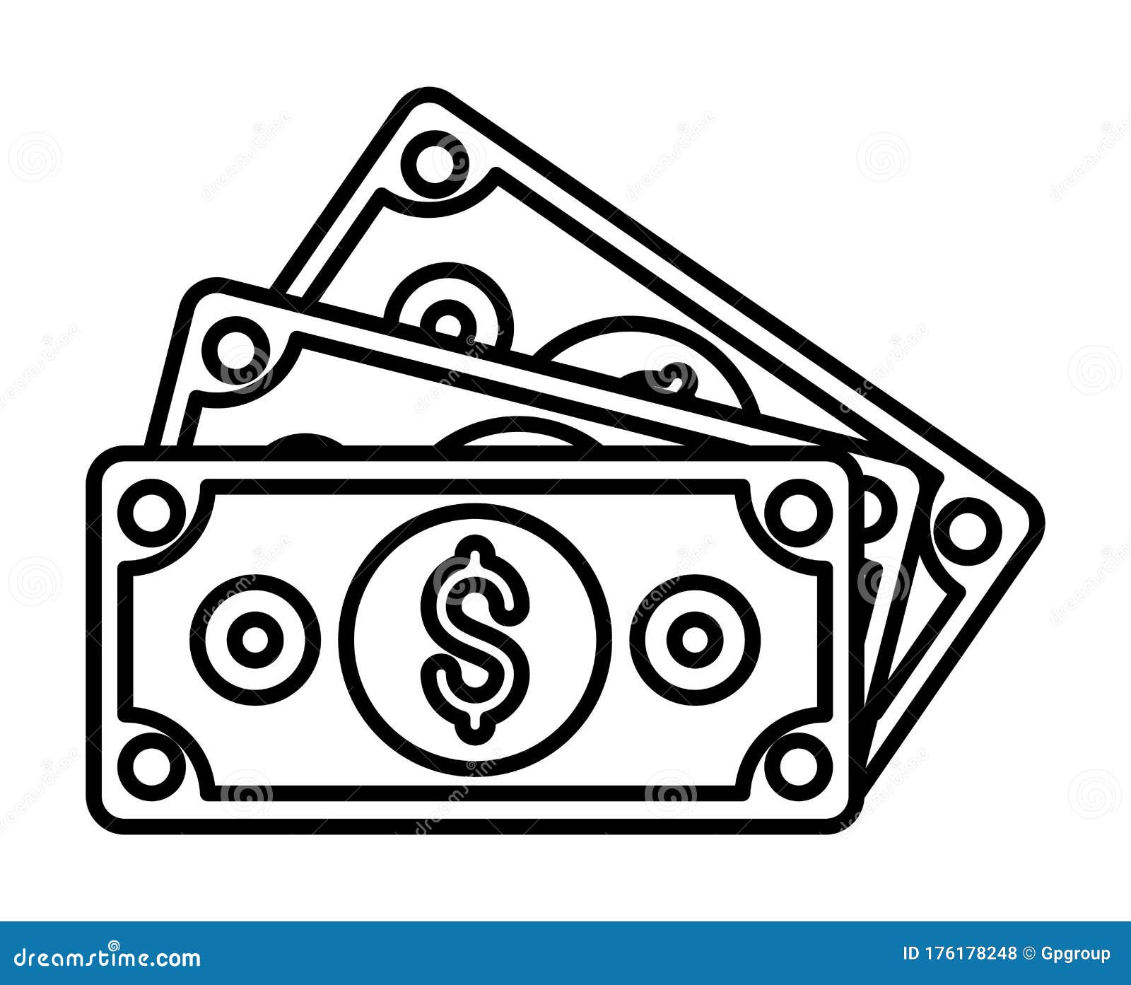 Isolated Money Bills Vector Design Stock Vector Illustration Of Finance Economy