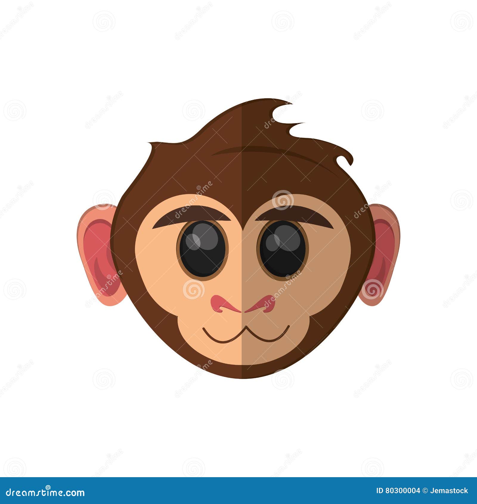 Isolated Monkey Cartoon Face Design Stock Vector - Illustration of