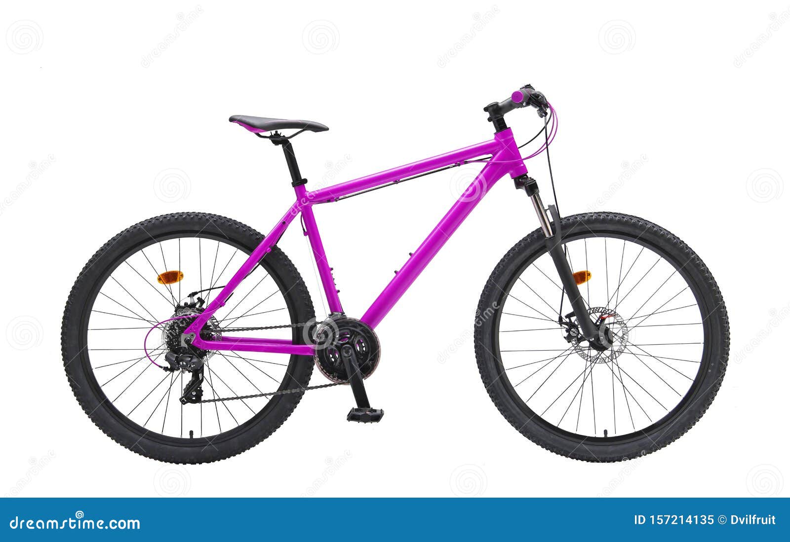 Isolated Mountain Bike 29r for Gent in Purple Color Stock Image - Image