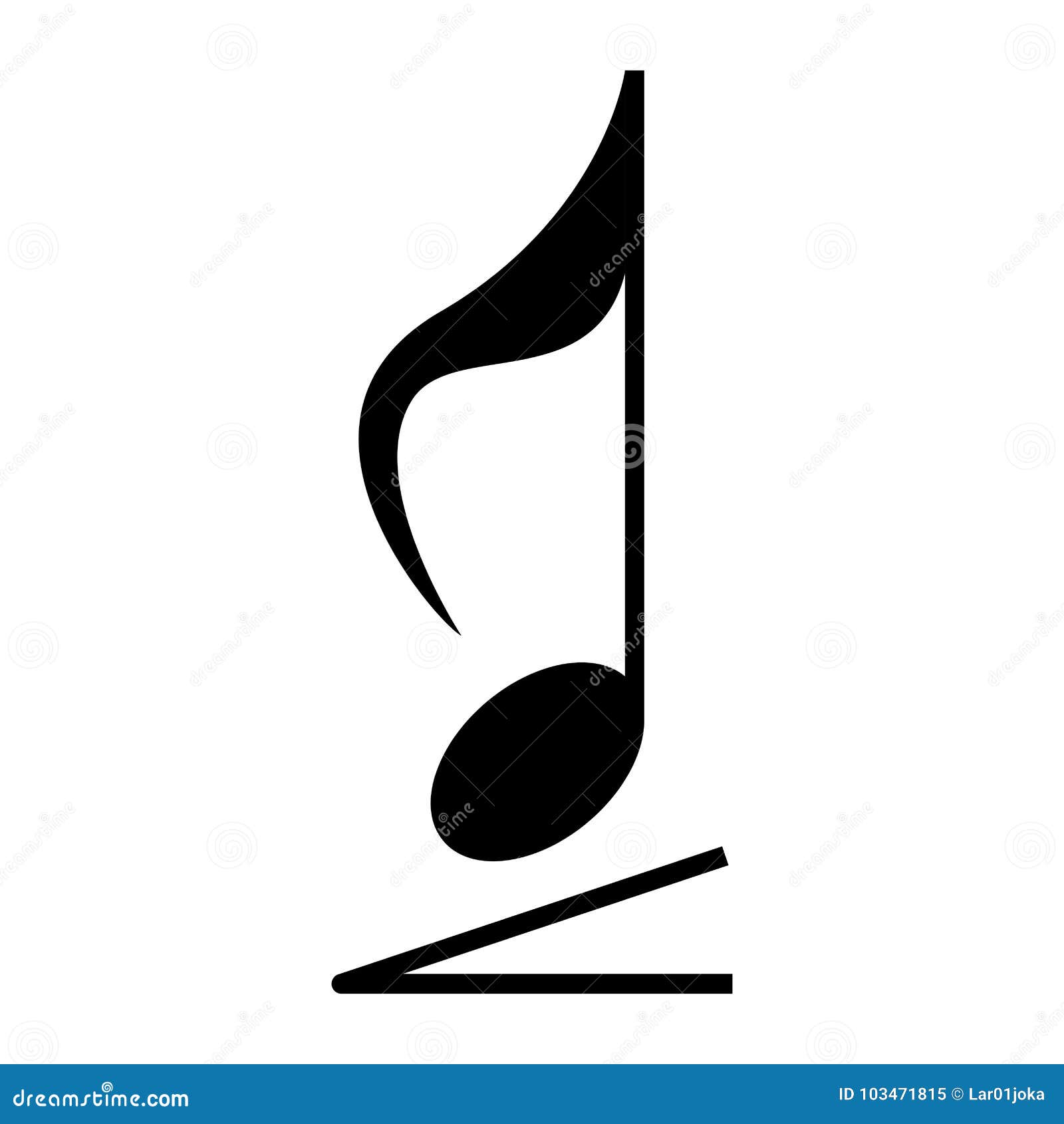 Isolated musical note stock vector. Illustration of style 103471815