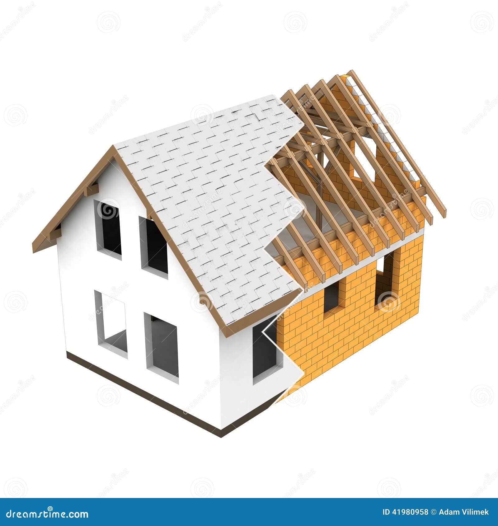 Isolated New House Construction Design Zigzag Transition Stock isolated-new-house-construction-design-zigzag-transition-stock
