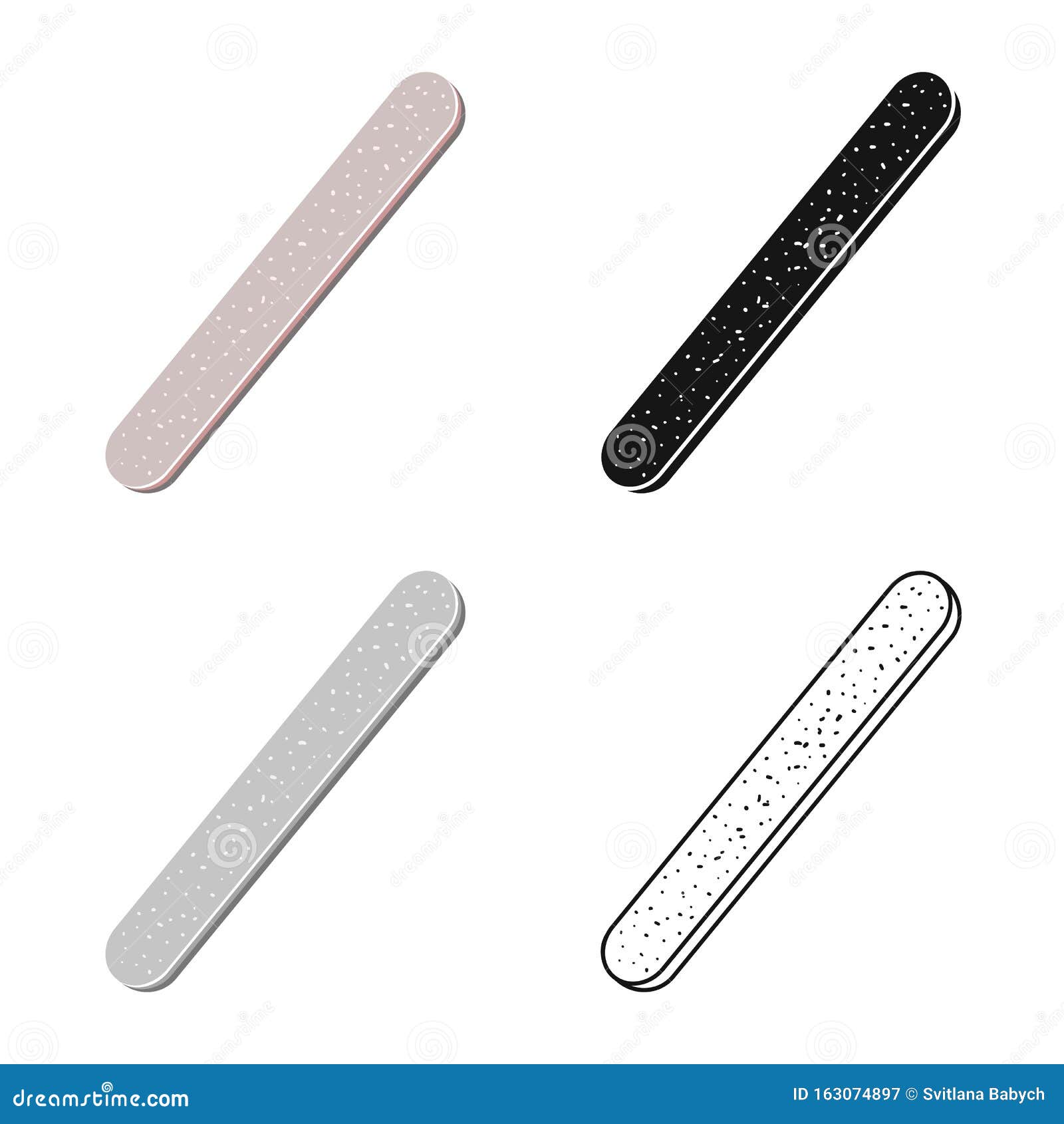 Isolated Object of Nail and File Icon. Graphic of Nail and Pedicure