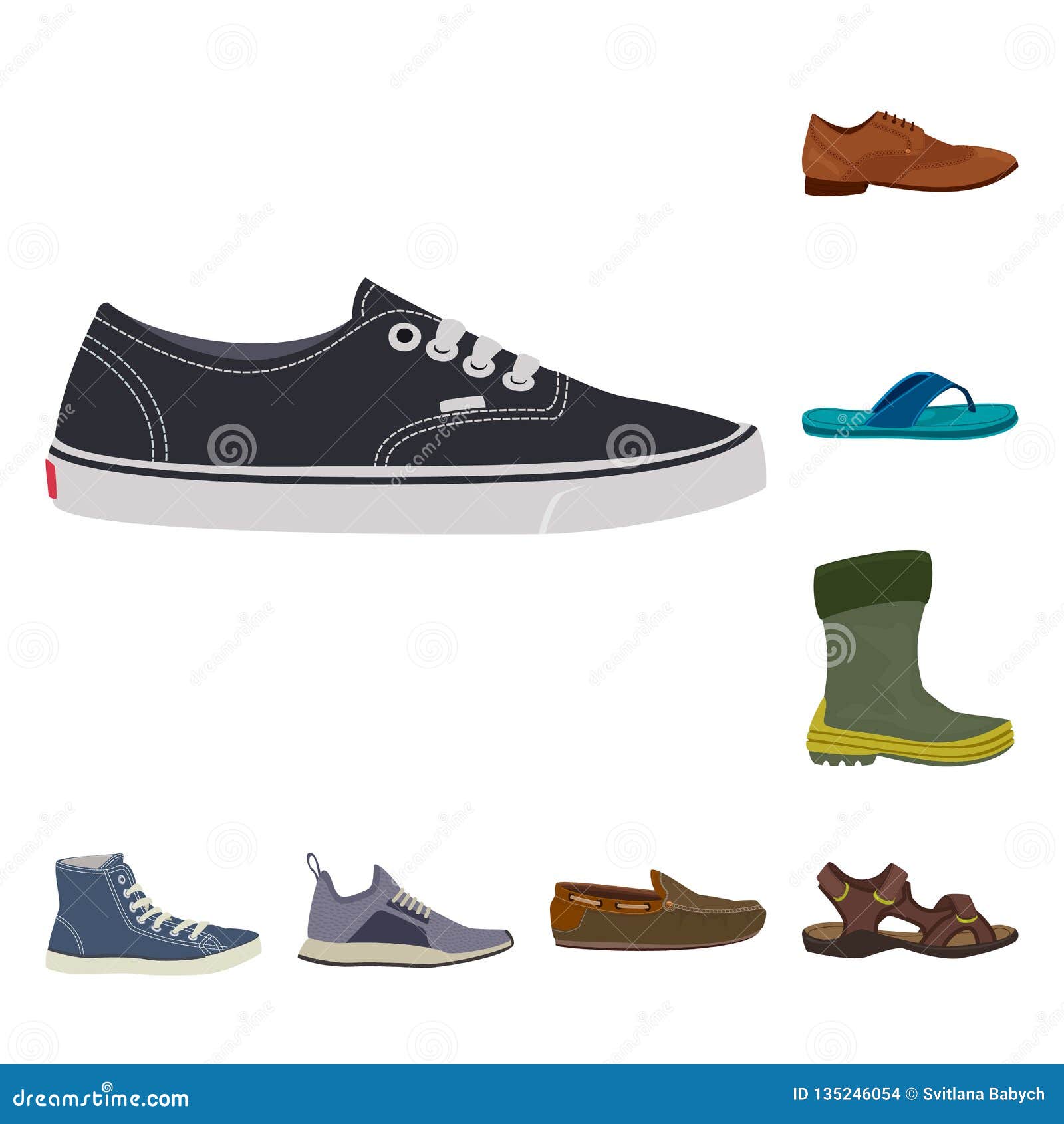 Isolated Object of Shoe and Footwear Icon. Collection of Shoe and Foot ...