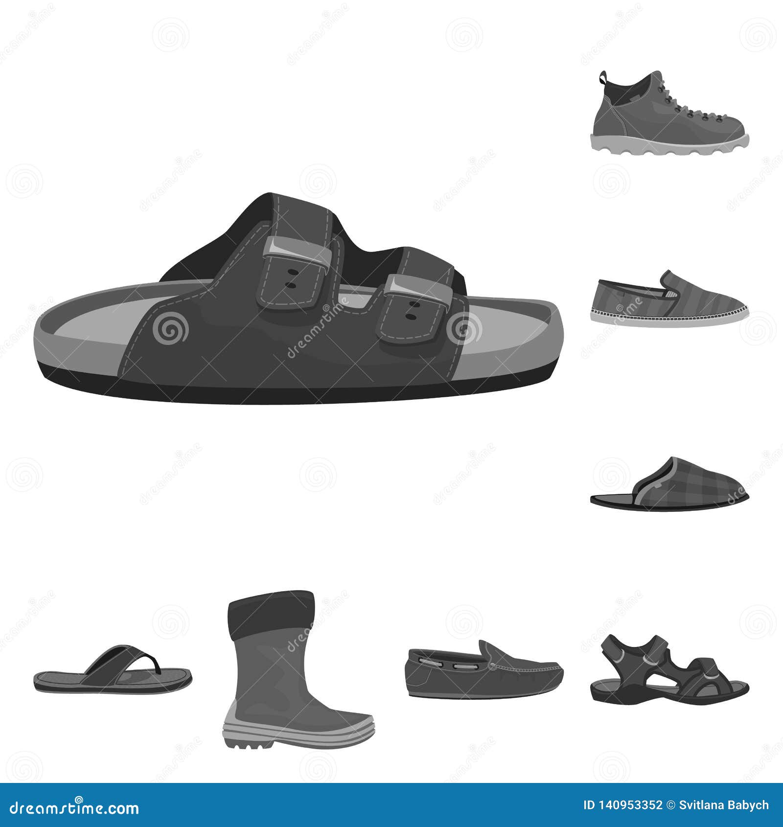  object of shoe and footwear sign. set of shoe and foot  icon for stock.