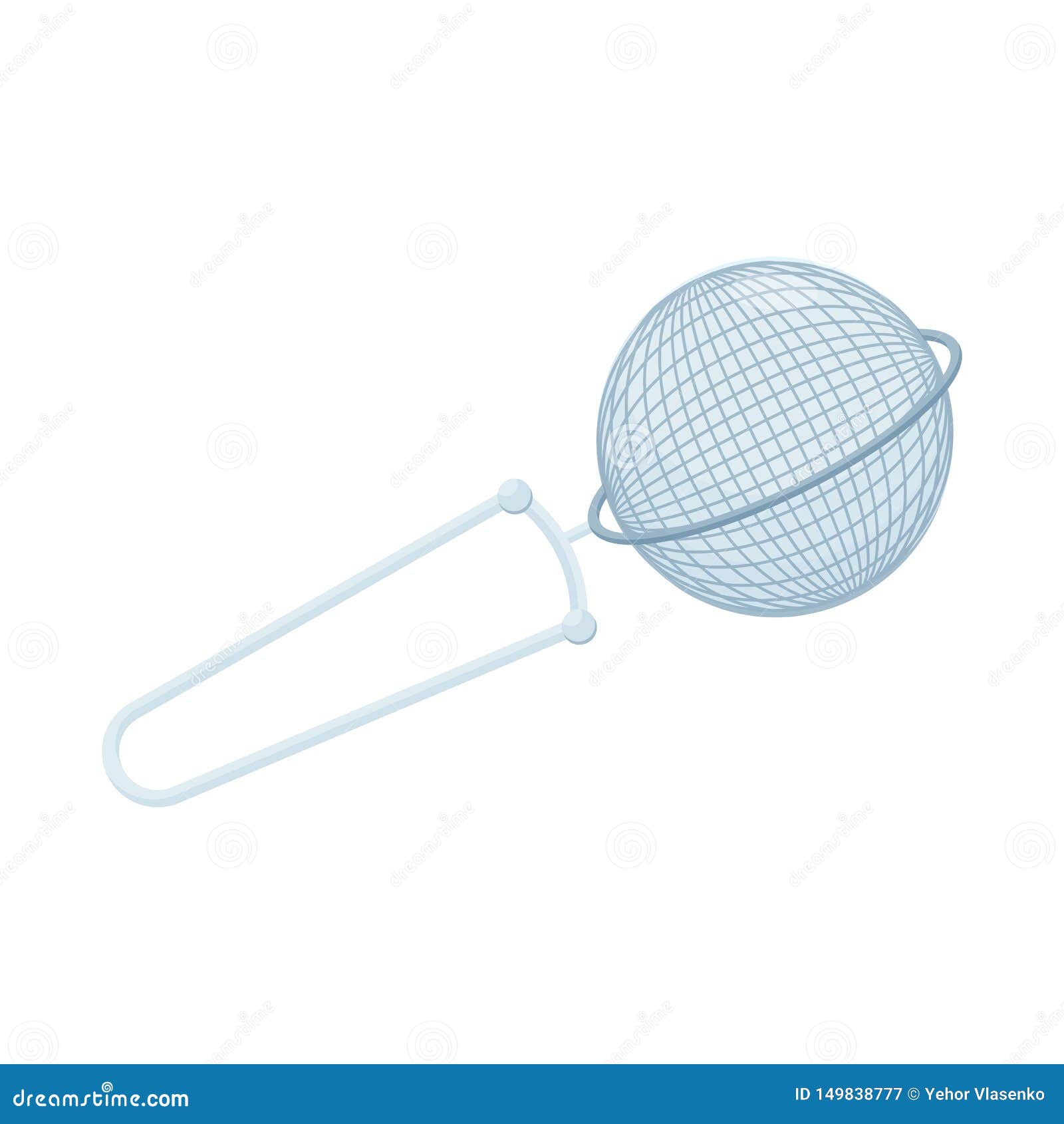 Isolated Object of Strainer and Tea Sign. Set of Strainer and Tool