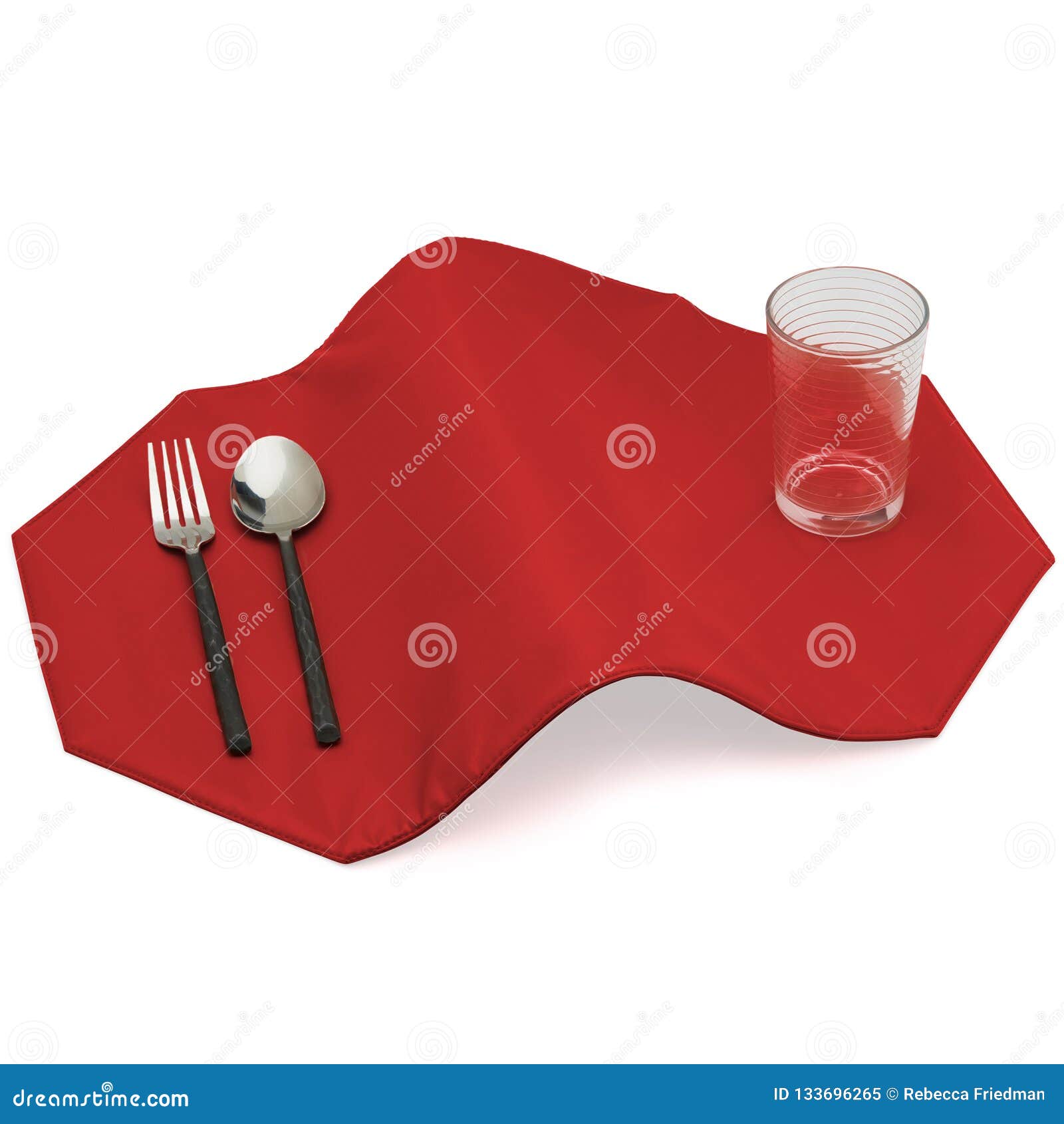 Set Kitchen Place Mat stock image. Image of silverware 133696265