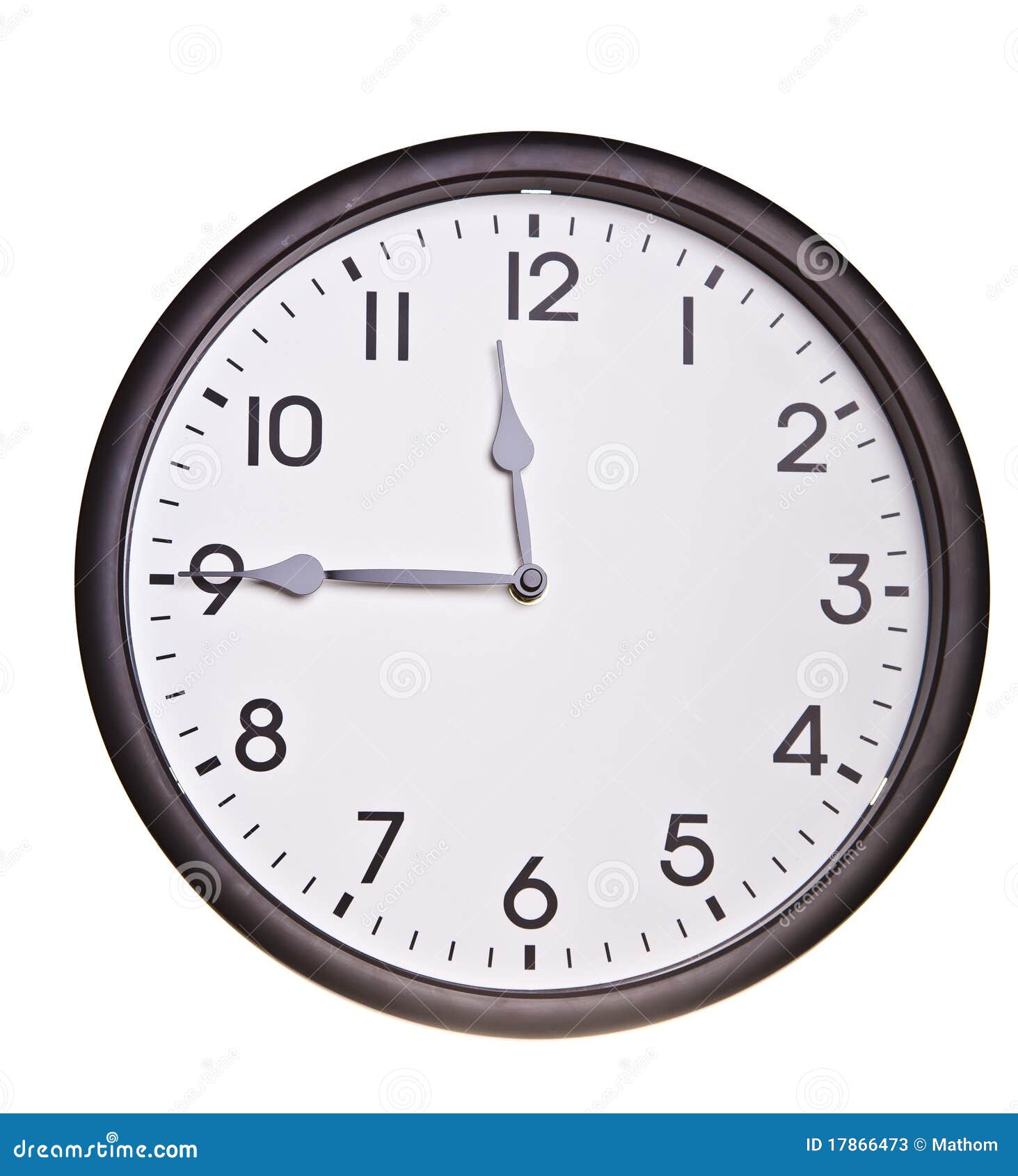 Isolated office wall clock stock image. Image of isolated 17866473