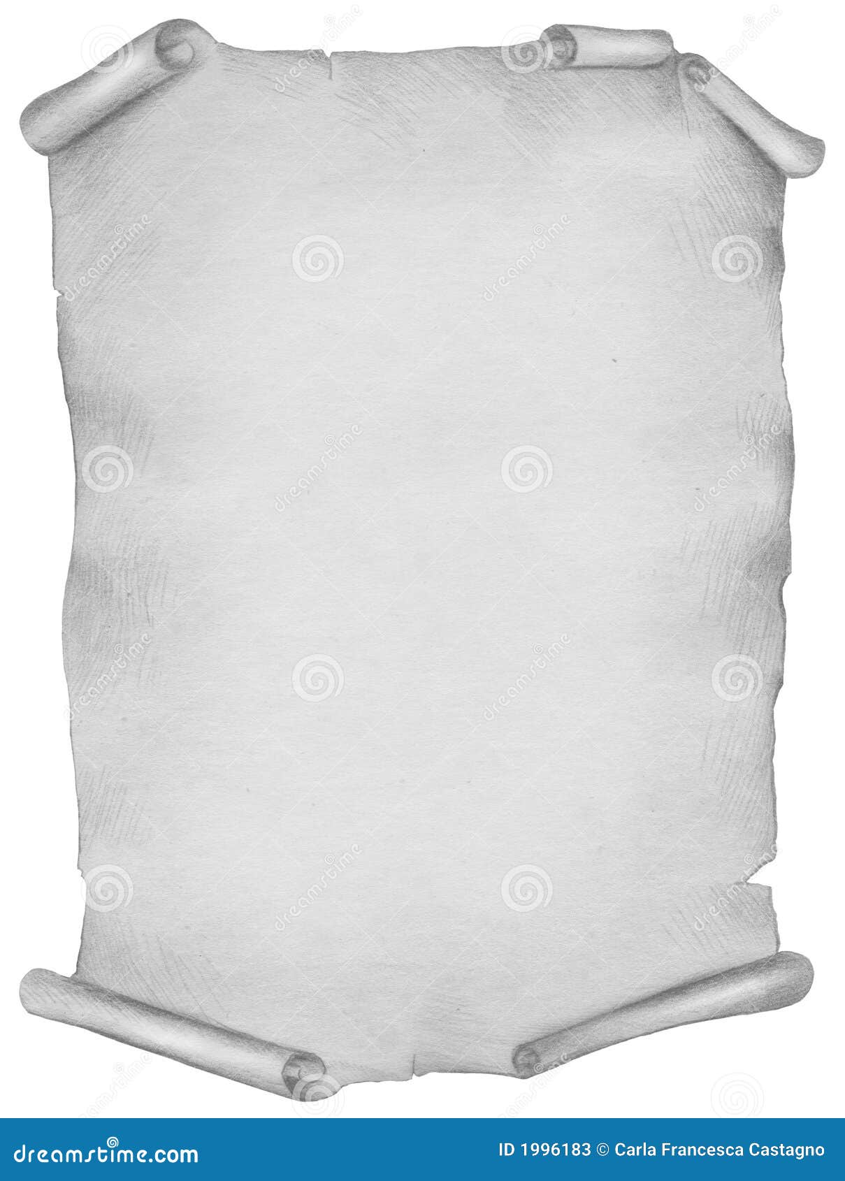 Isolated old parchment stock illustration. Illustration of antiquity