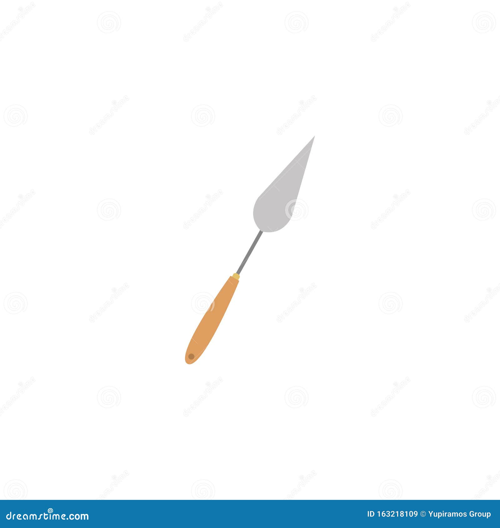 Isolated Paint Spatula Flat Design Stock Vector Illustration of study