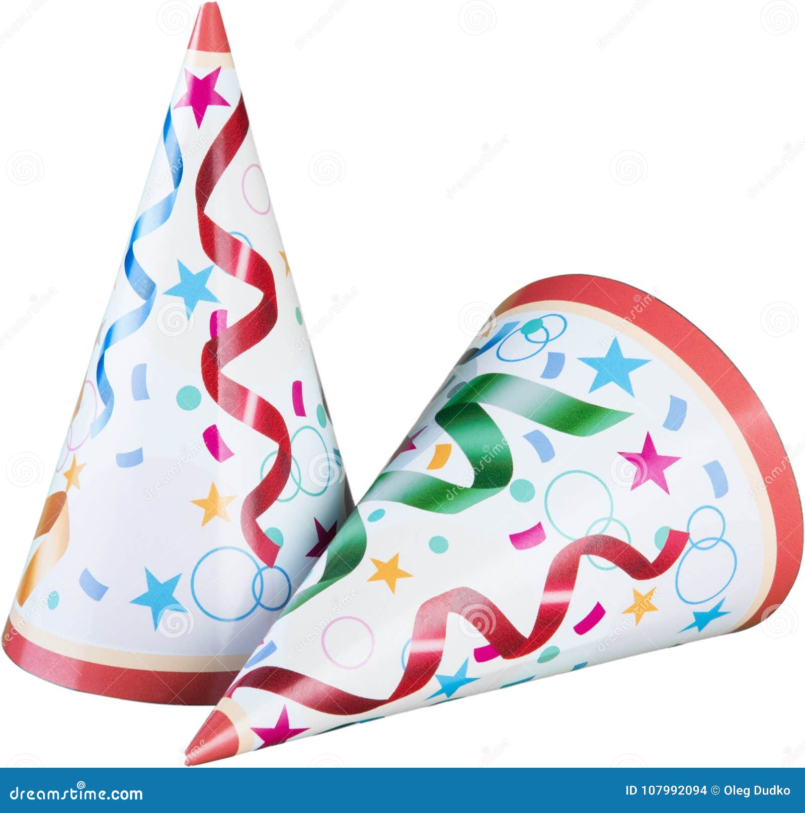 Party Hats Isolated on White Stock Photo Image of happiness, colorful