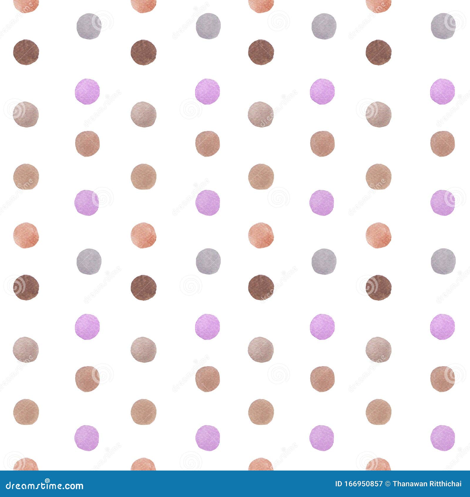  and pathed pastel pink purple violet watercolor painted dots in seamless pattern on white background