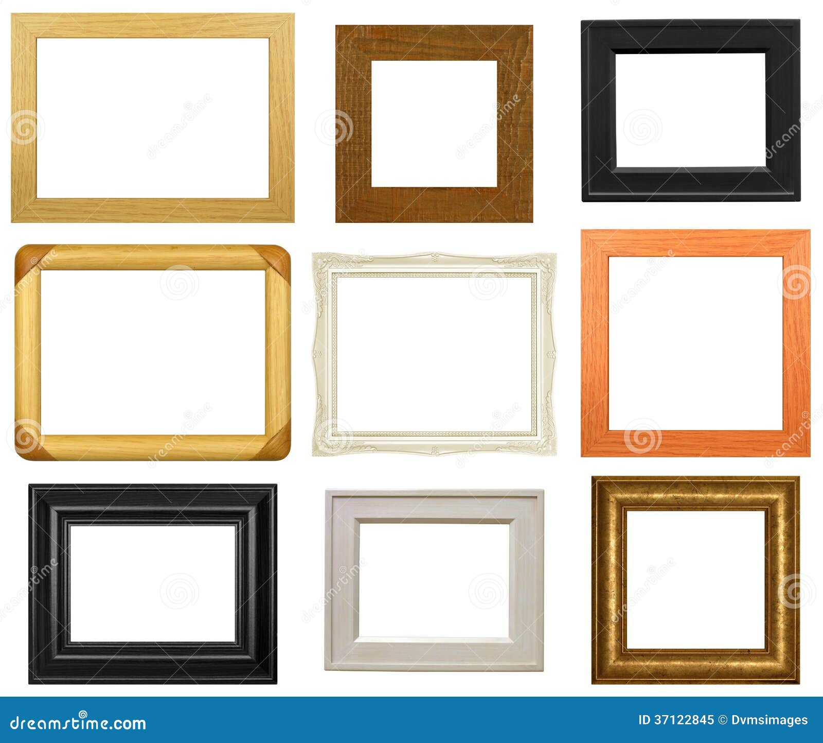 Isolated Picture Frames stock image. Image of white, frames 37122845