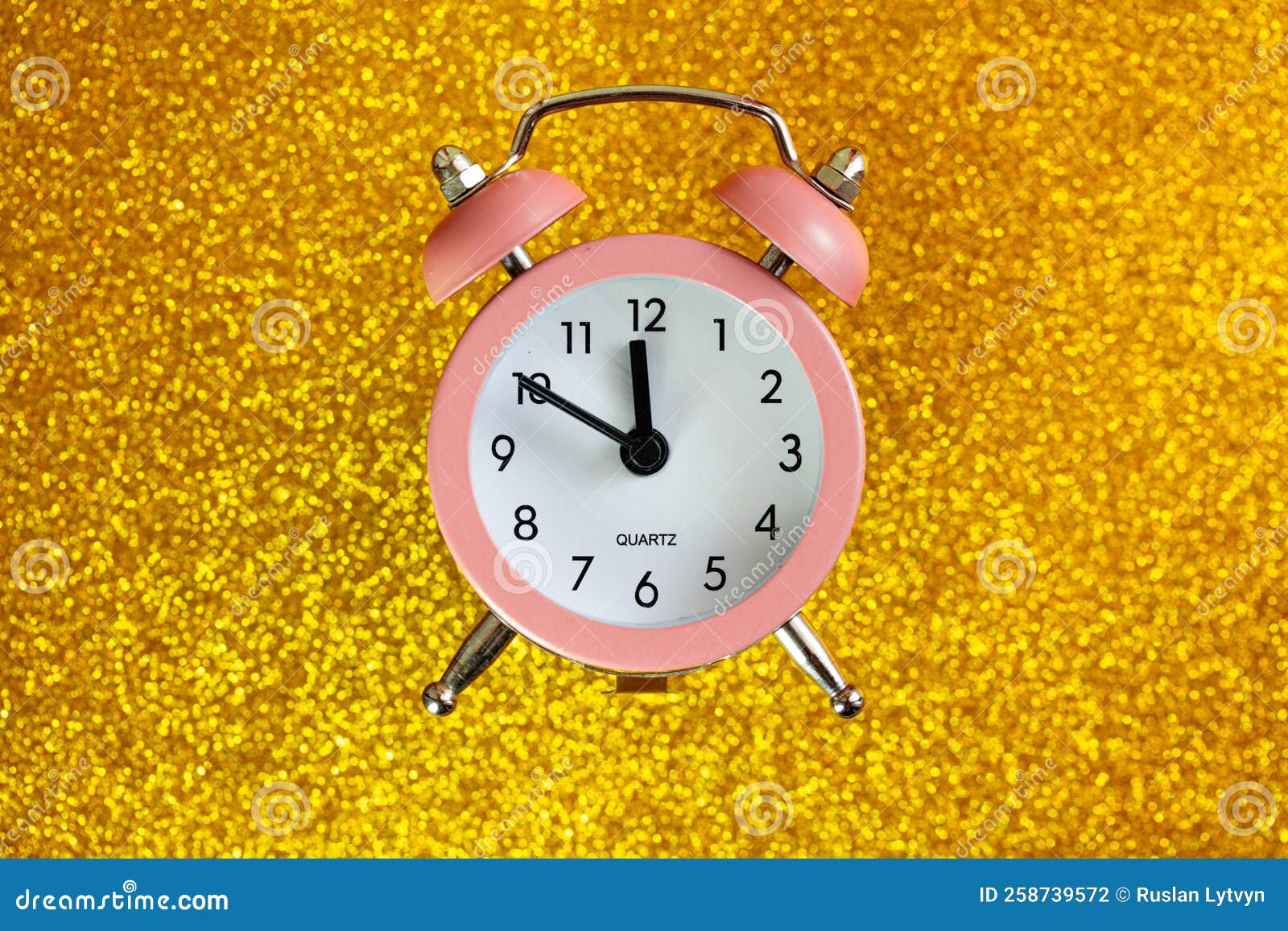 Isolated Pink Quartz Alarm Clock Stock Photo Image of classic, color
