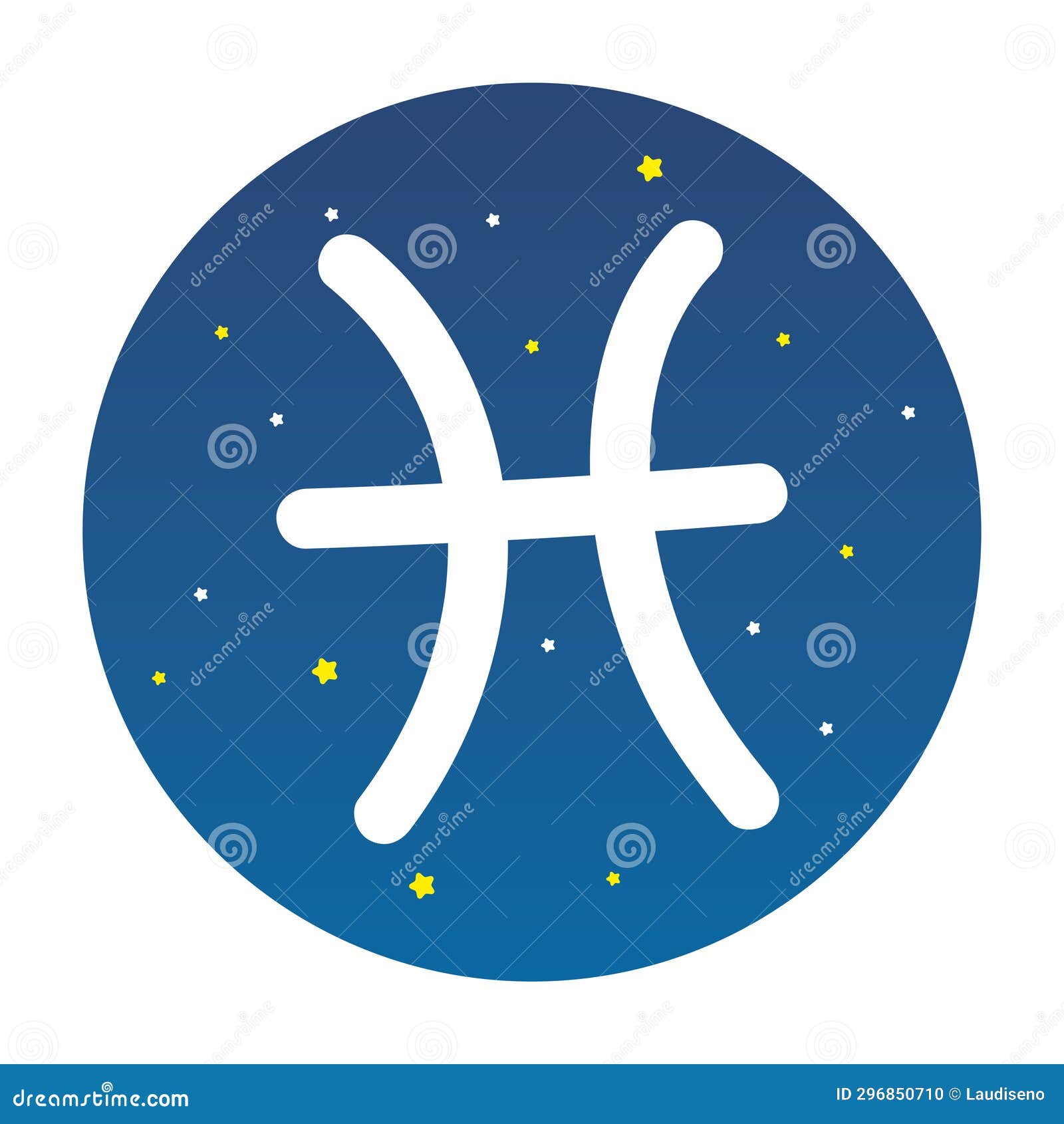 Isolated Pisces Colored Zodiac Sign Symbol Vector Stock Vector ...