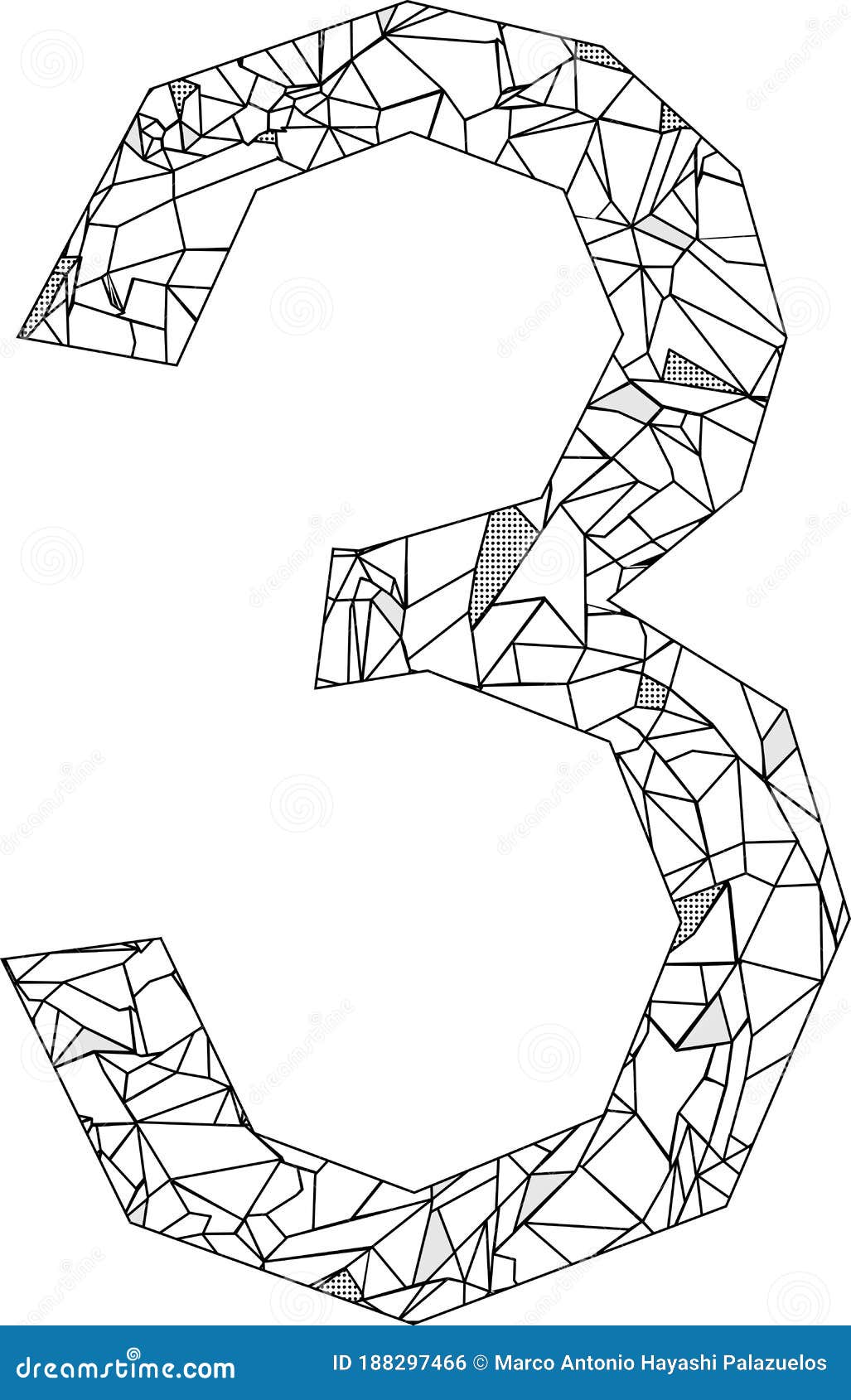 Download Isolated Polygonal Three Number Illustration Mandala ...