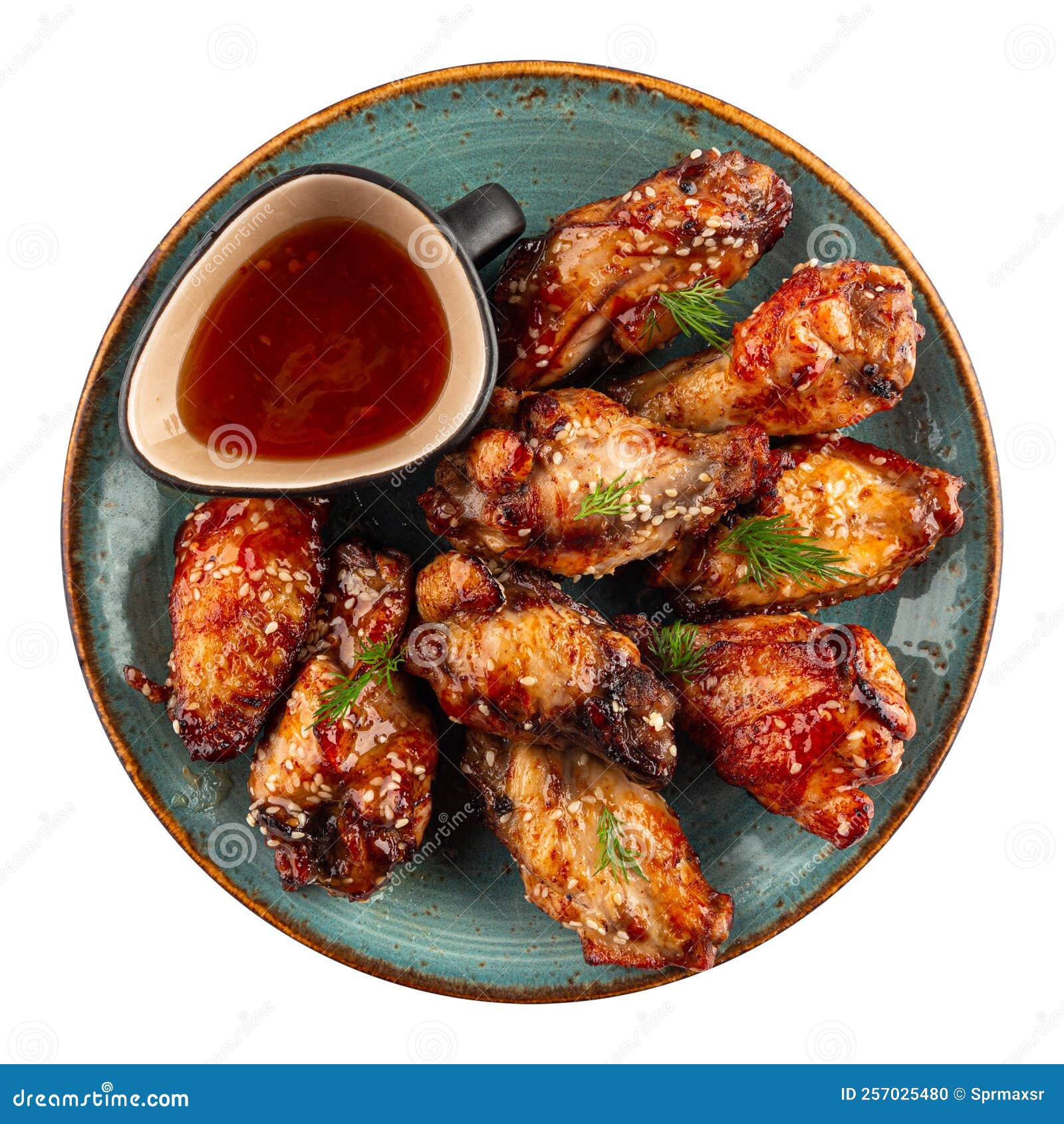 Portion of Fried Buffalo Chicken Wings Appetizer Stock Photo Image of