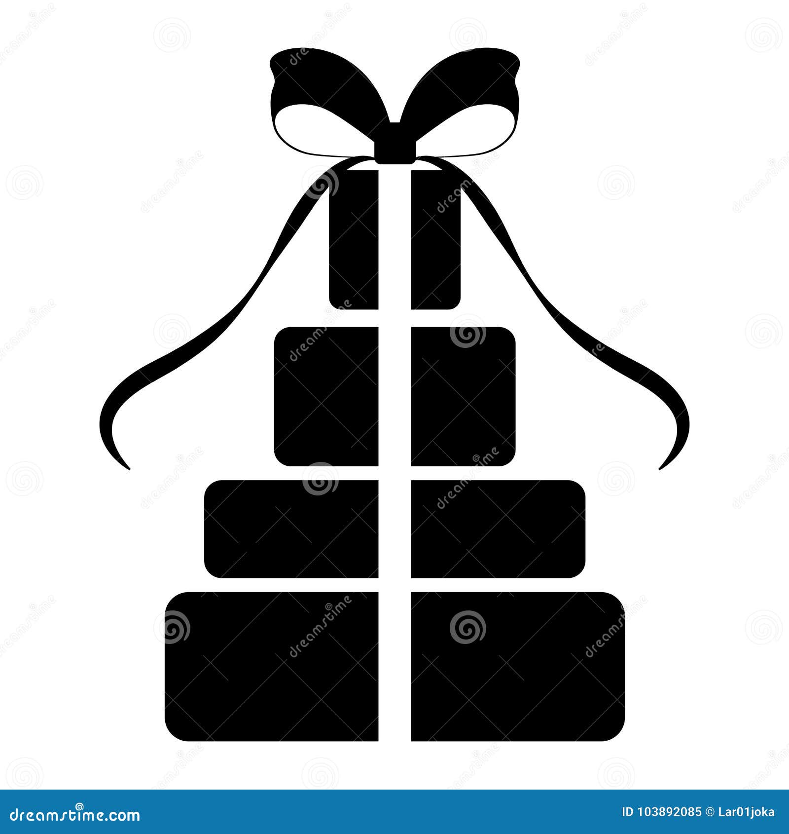 Download Isolated Present Silhouette Stock Vector - Illustration of ...