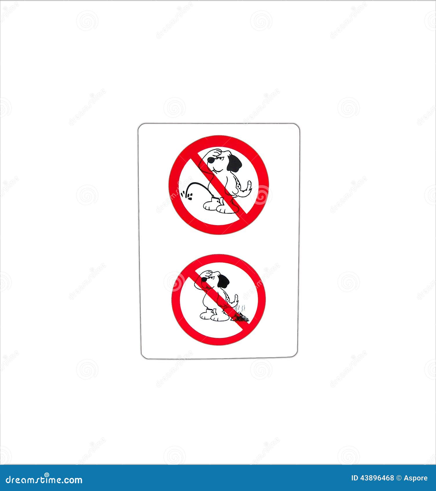  prohibit sign for dog toilet wc
