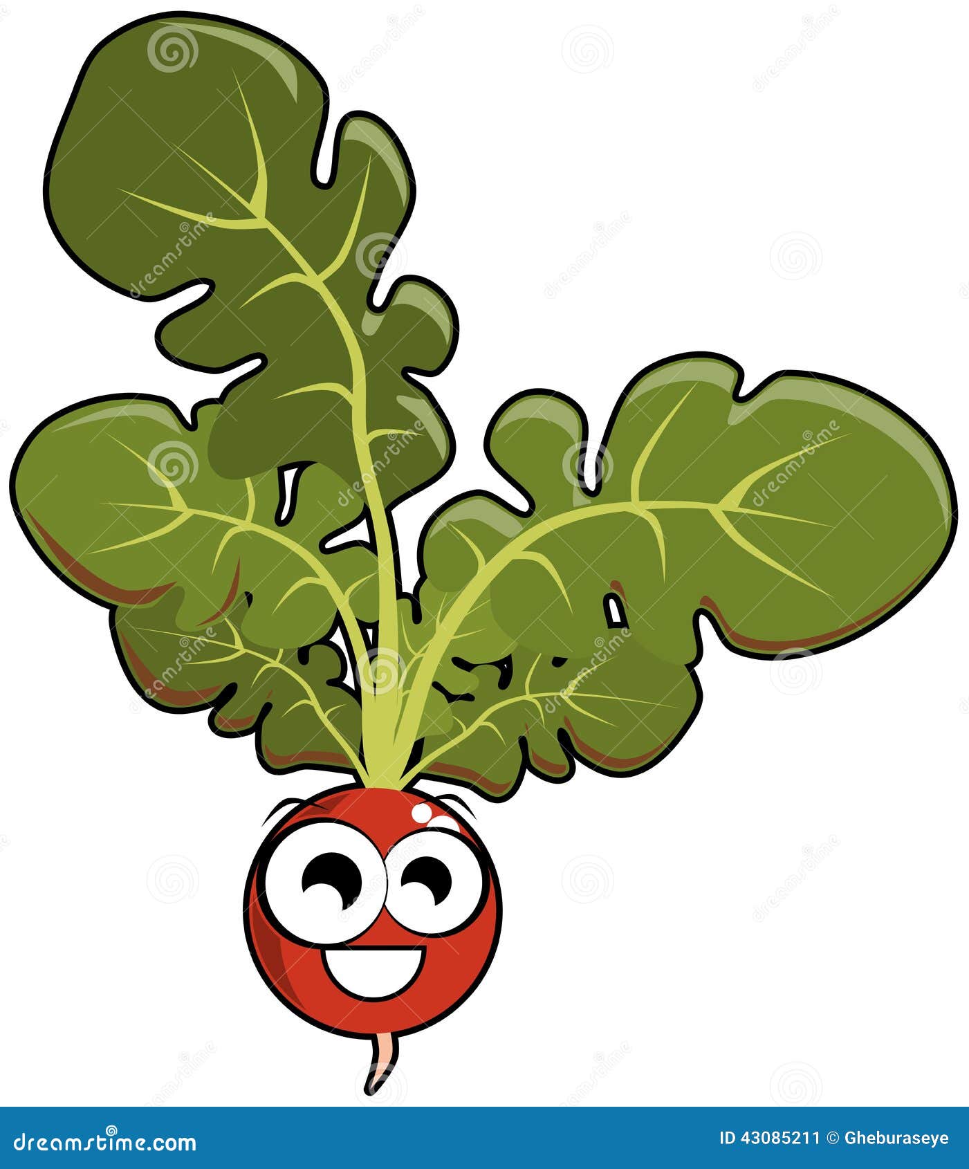Isolated radish cartoon stock illustration. Illustration of dessert