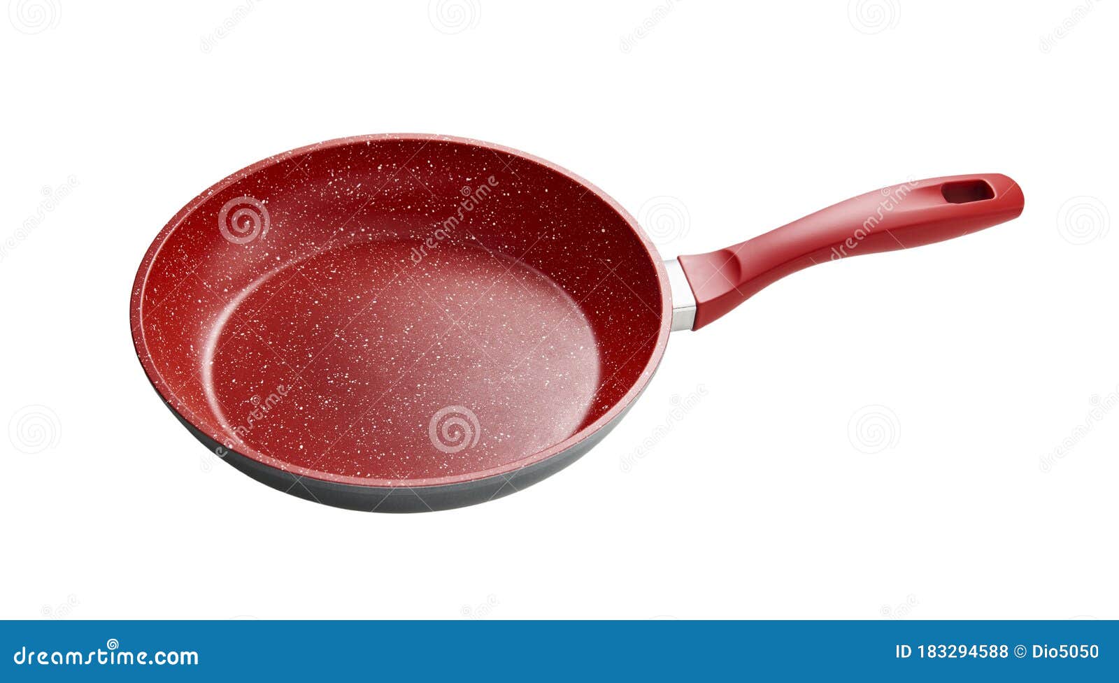  red kitchen frying pan with path