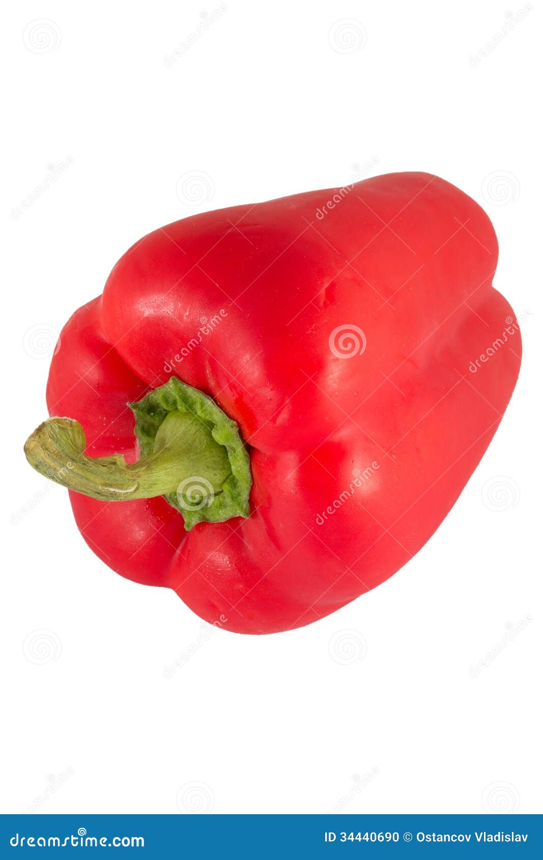 Isolated red raw pepper stock photo. Image of fruit, macro 34440690