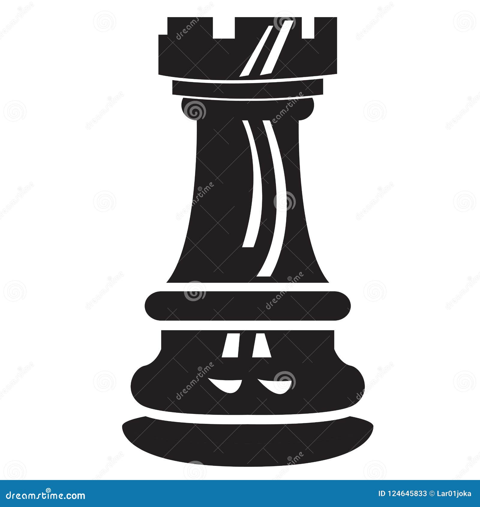 Realistic 3d chess black rook Royalty Free Vector Image