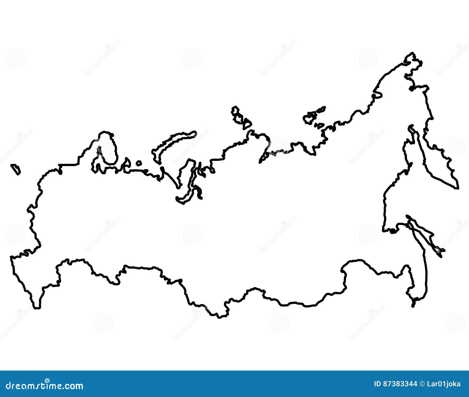 Карта россии силуэт вектор