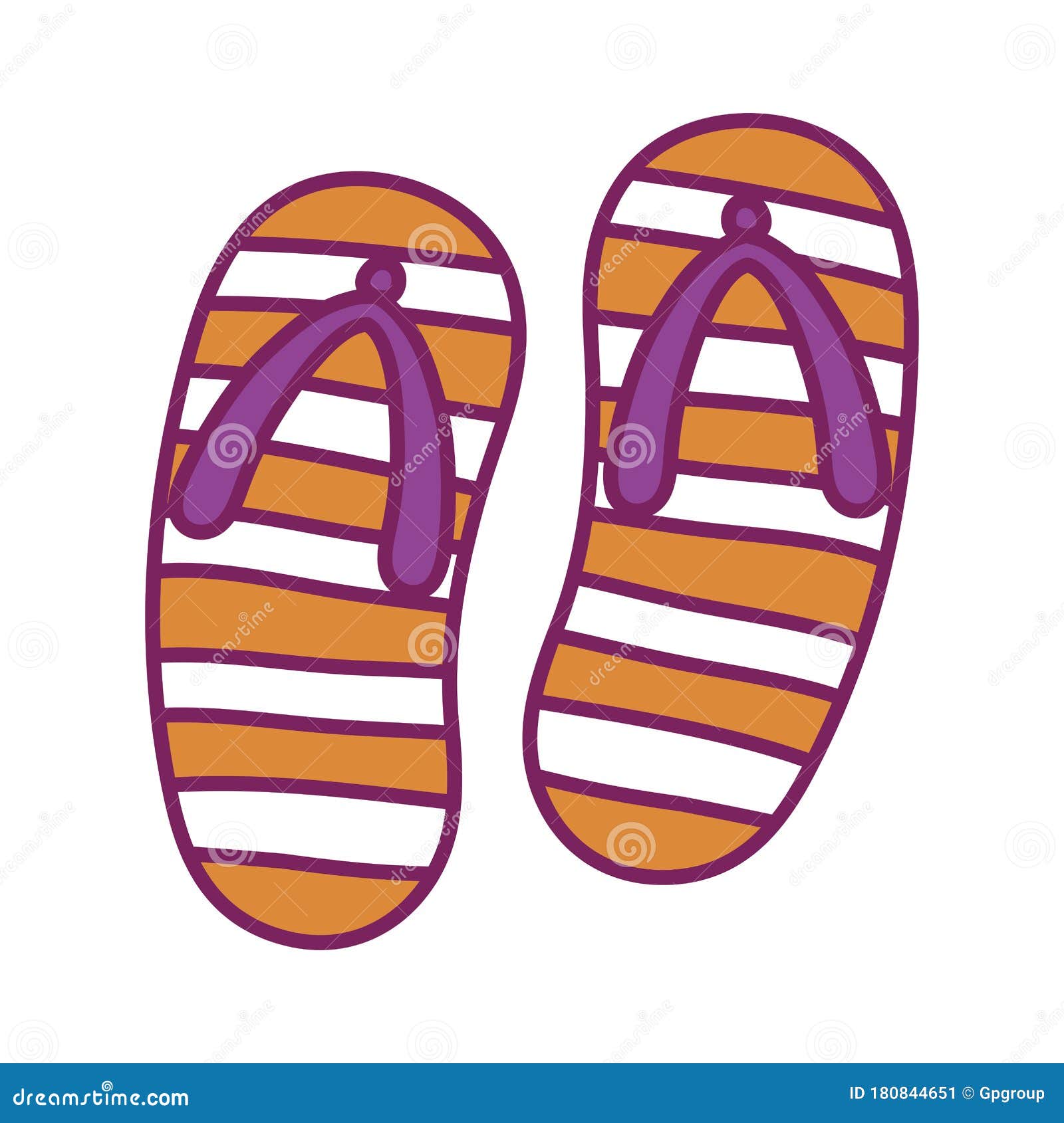 Isolated Sandals Line and Fill Style Icon Vector Design Stock Vector ...