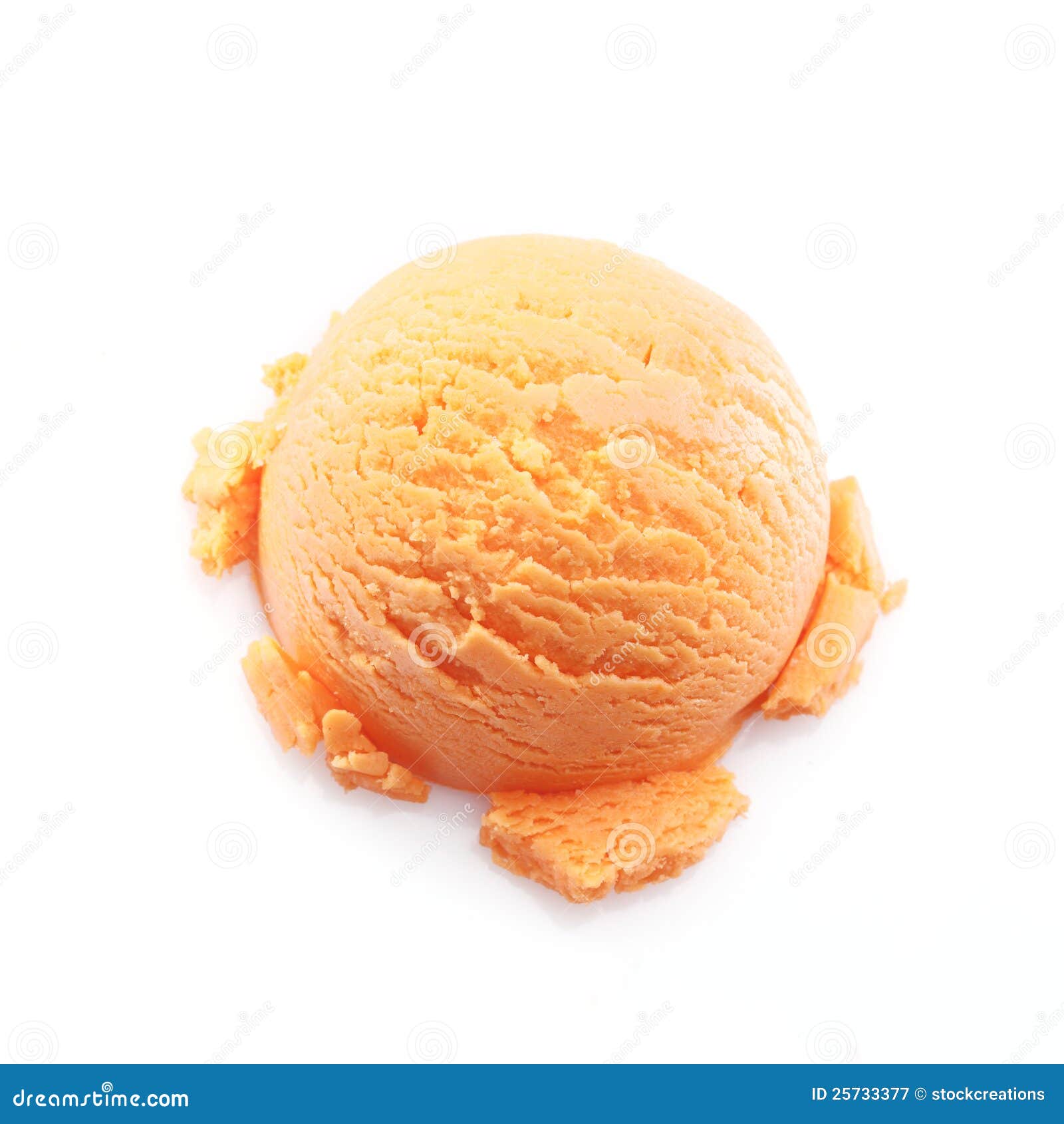 Isolated Scoop Of Mango Ice Cream Stock Image Image of dairy, frozen