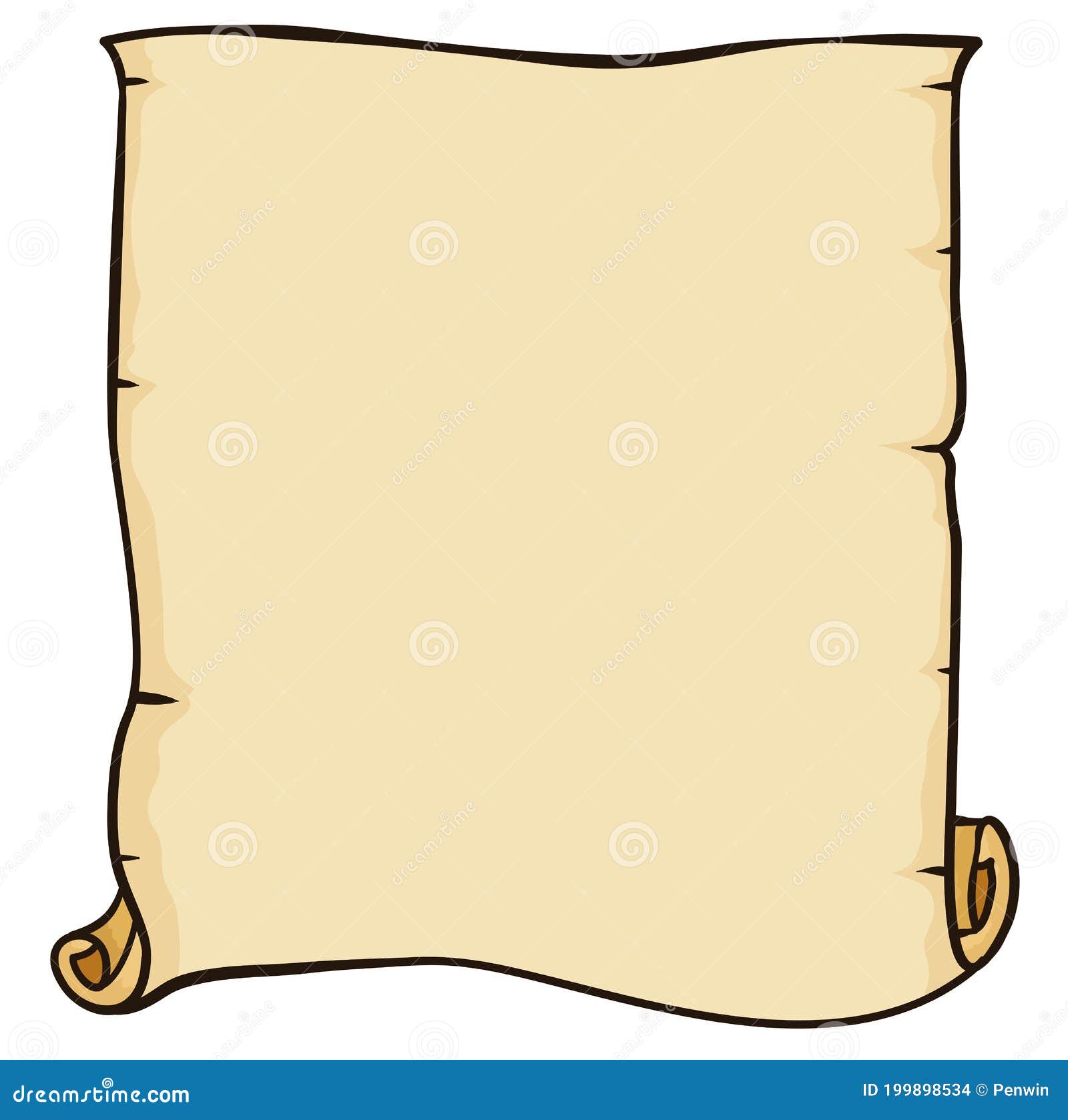 Isolated Scroll Template With Blank Space Over White Background Vector Illustration Stock Vector Illustration Of Papyrus Antique 199898534