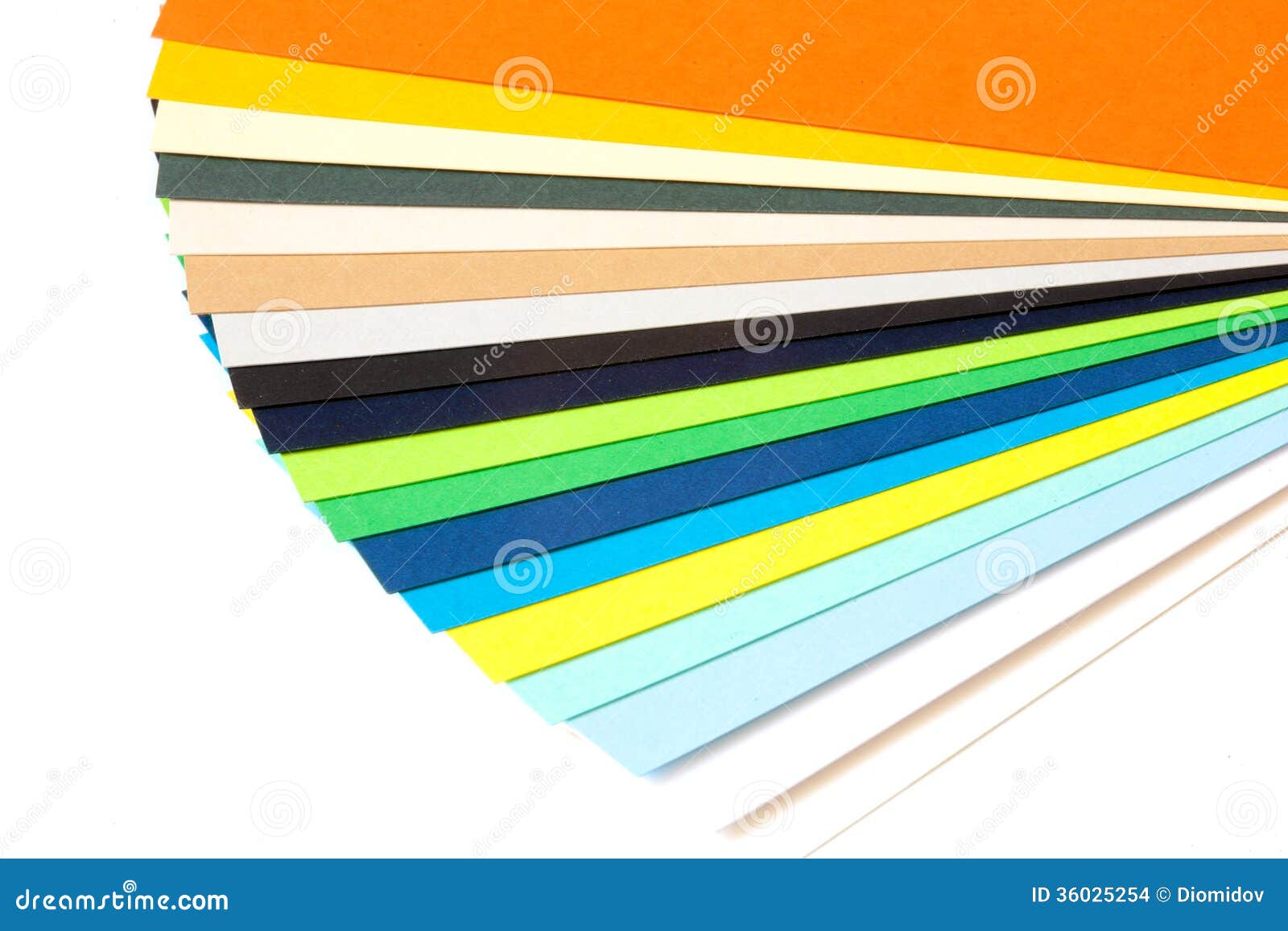 Isolated Set of Colored Paper White Background Stock Photo Image of