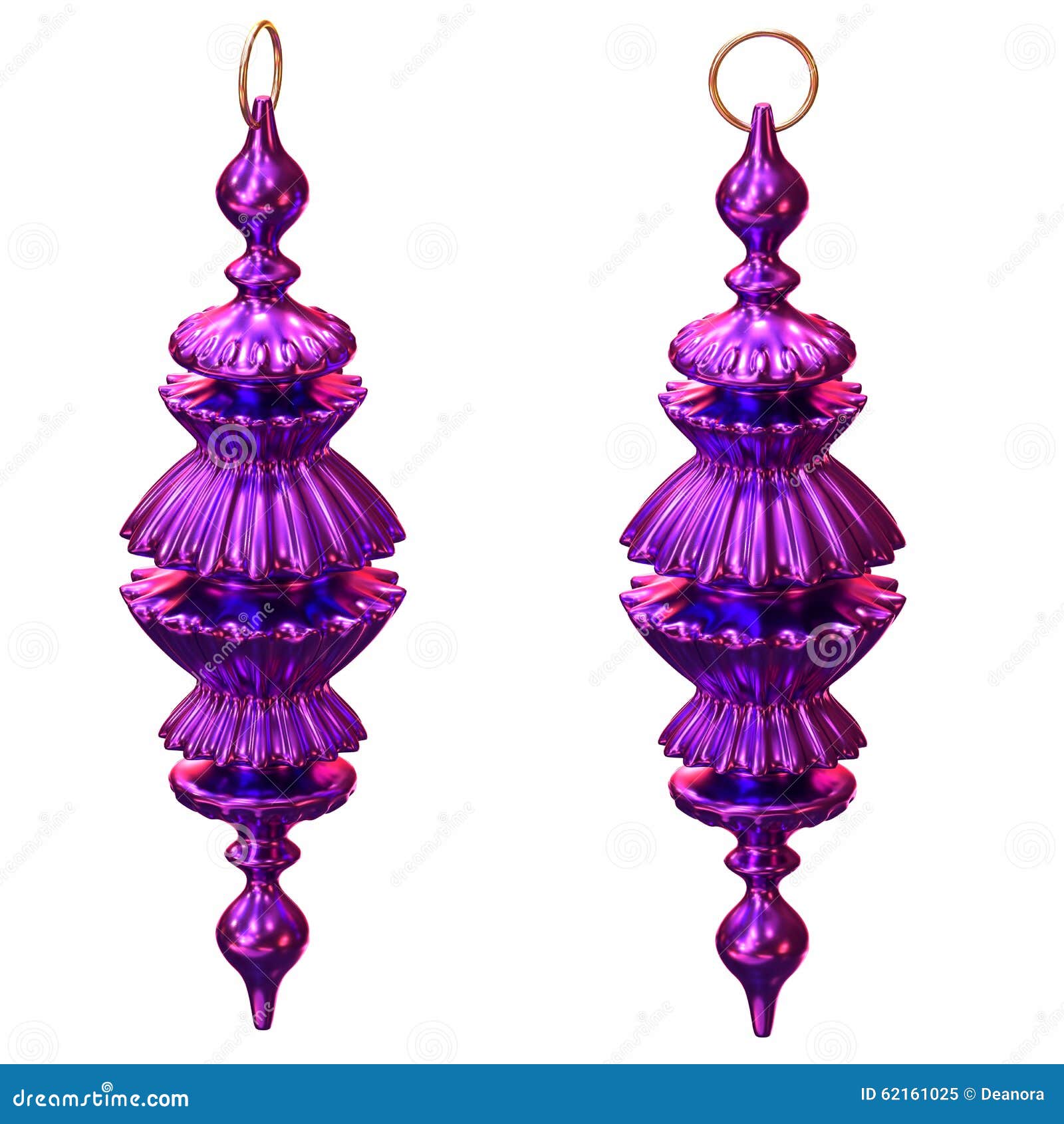 Isolated Shiny Christmas Tree Decoration Stock Illustration