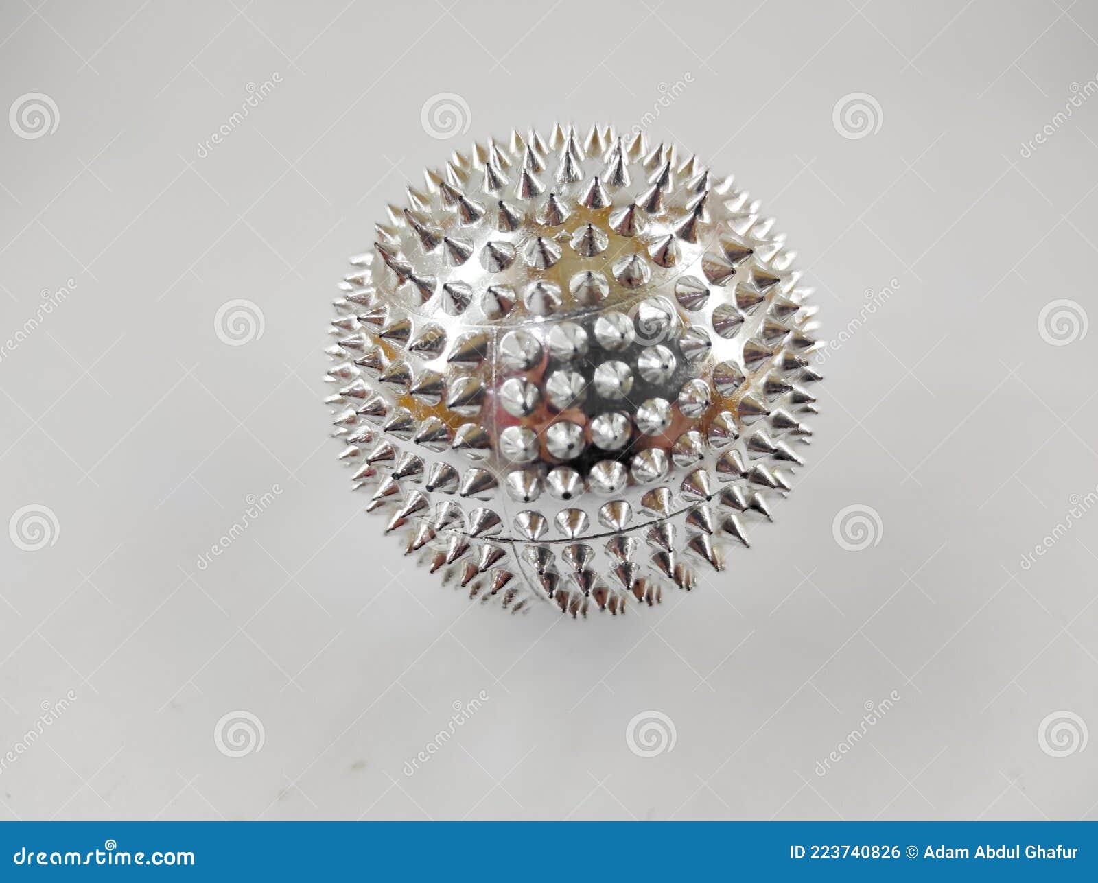 Isolated Shiny and Spiked Ball Stock Photo Image of child, plastic