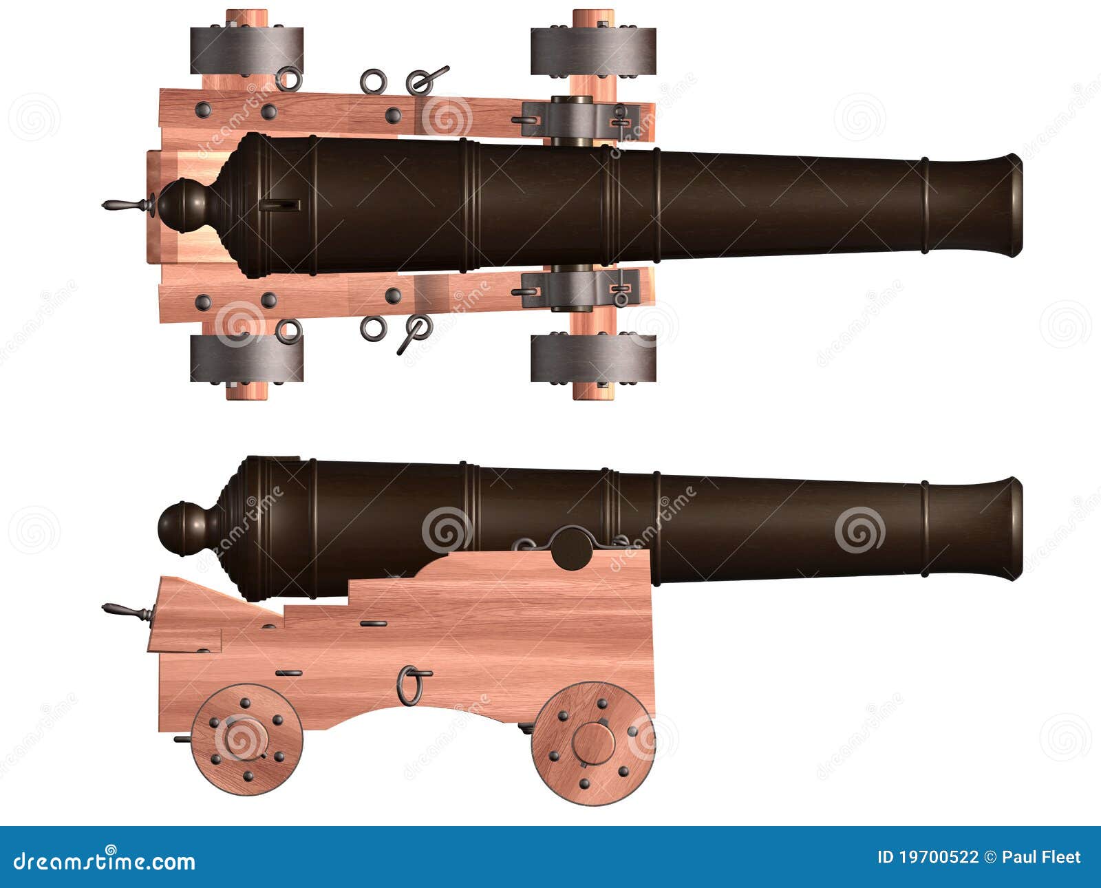 Isolated Ships Cannon Stock Photography Image 19700522