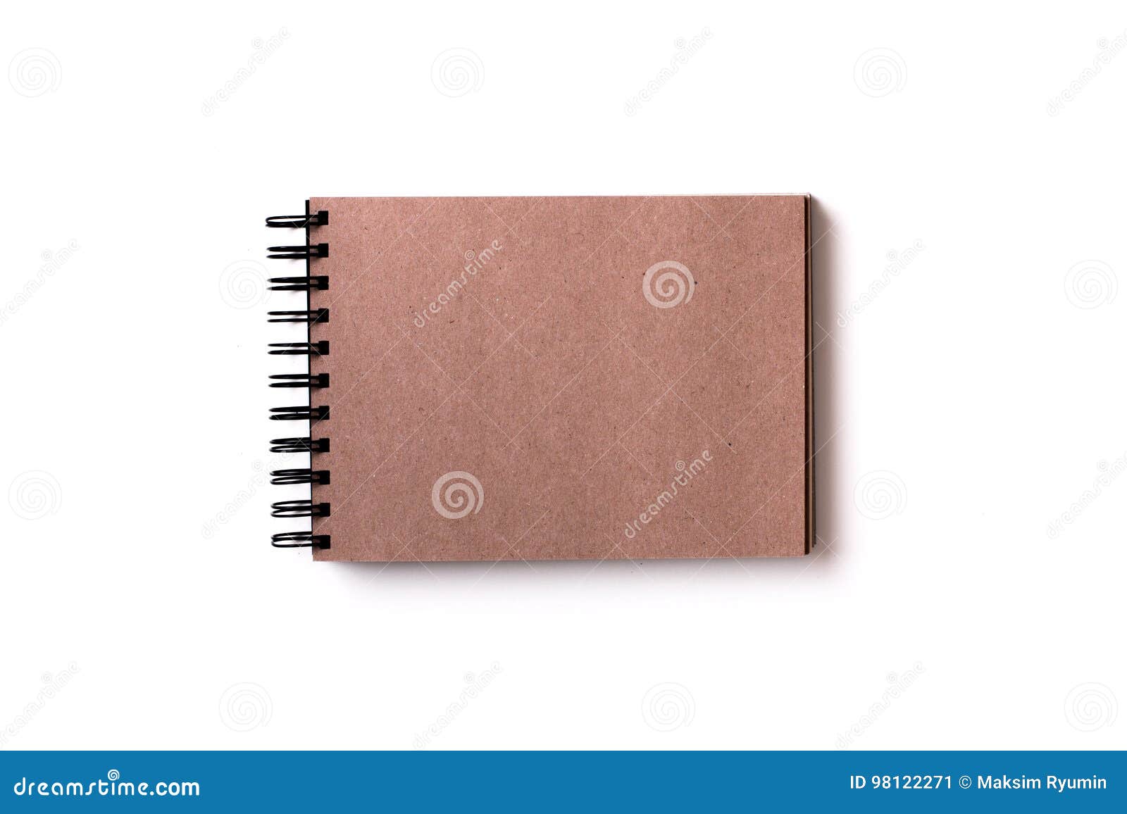 Isolated Sketchbook with Brown Craft Paper Stock Image - Image of