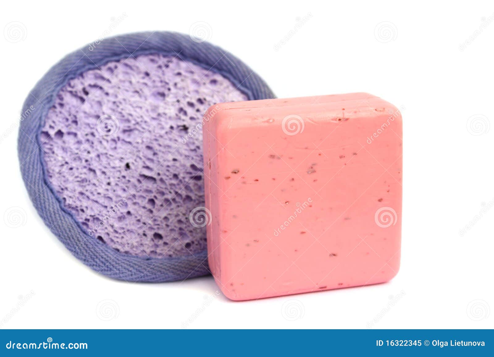 Isolated Soap and Bath Sponge Stock Image Image of treatment