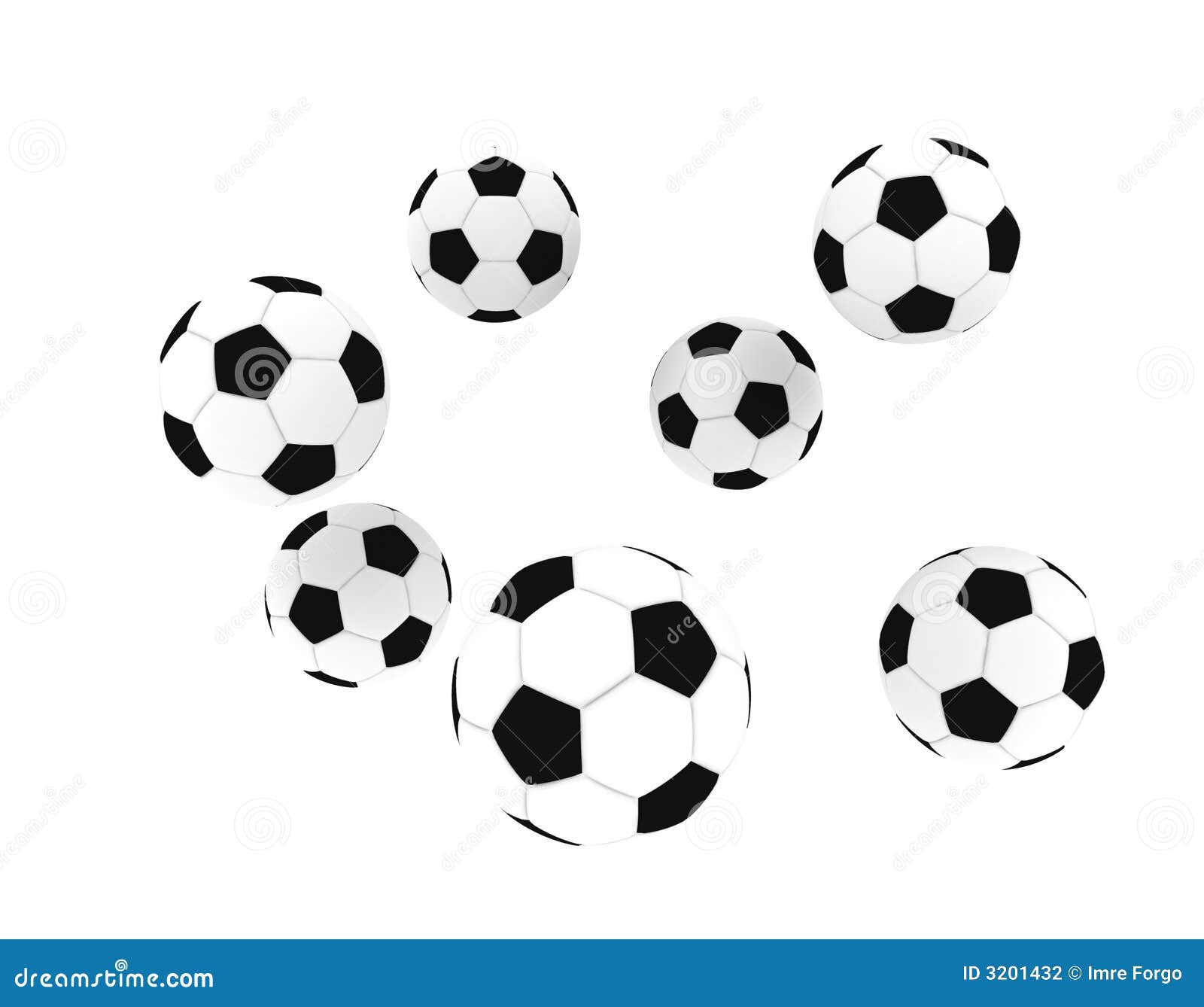 Isolated soccer balls stock illustration. Illustration of field 3201432