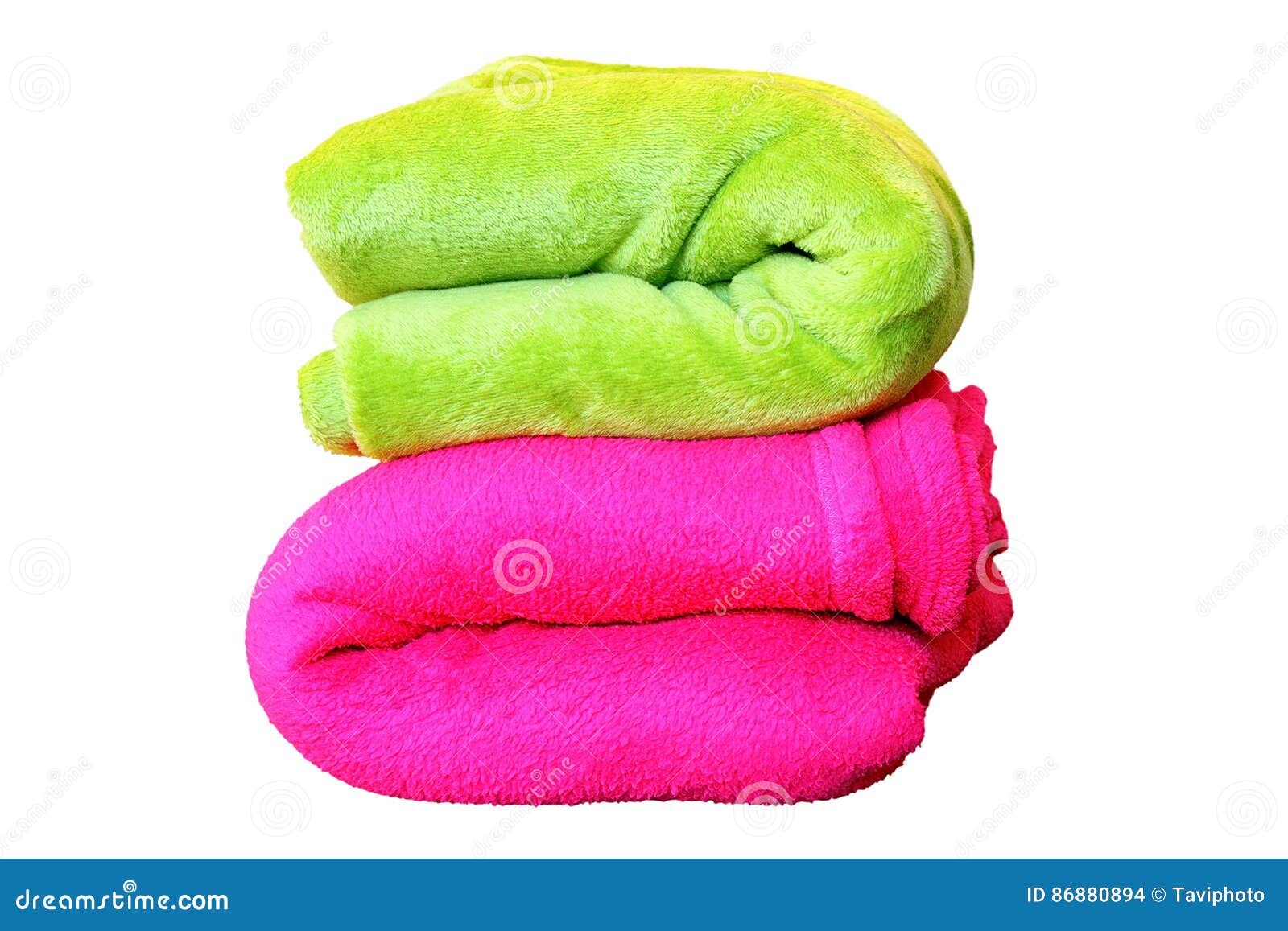 Isolated Stack of Colorful Blankets Stock Photo Image of blanket, material 86880894