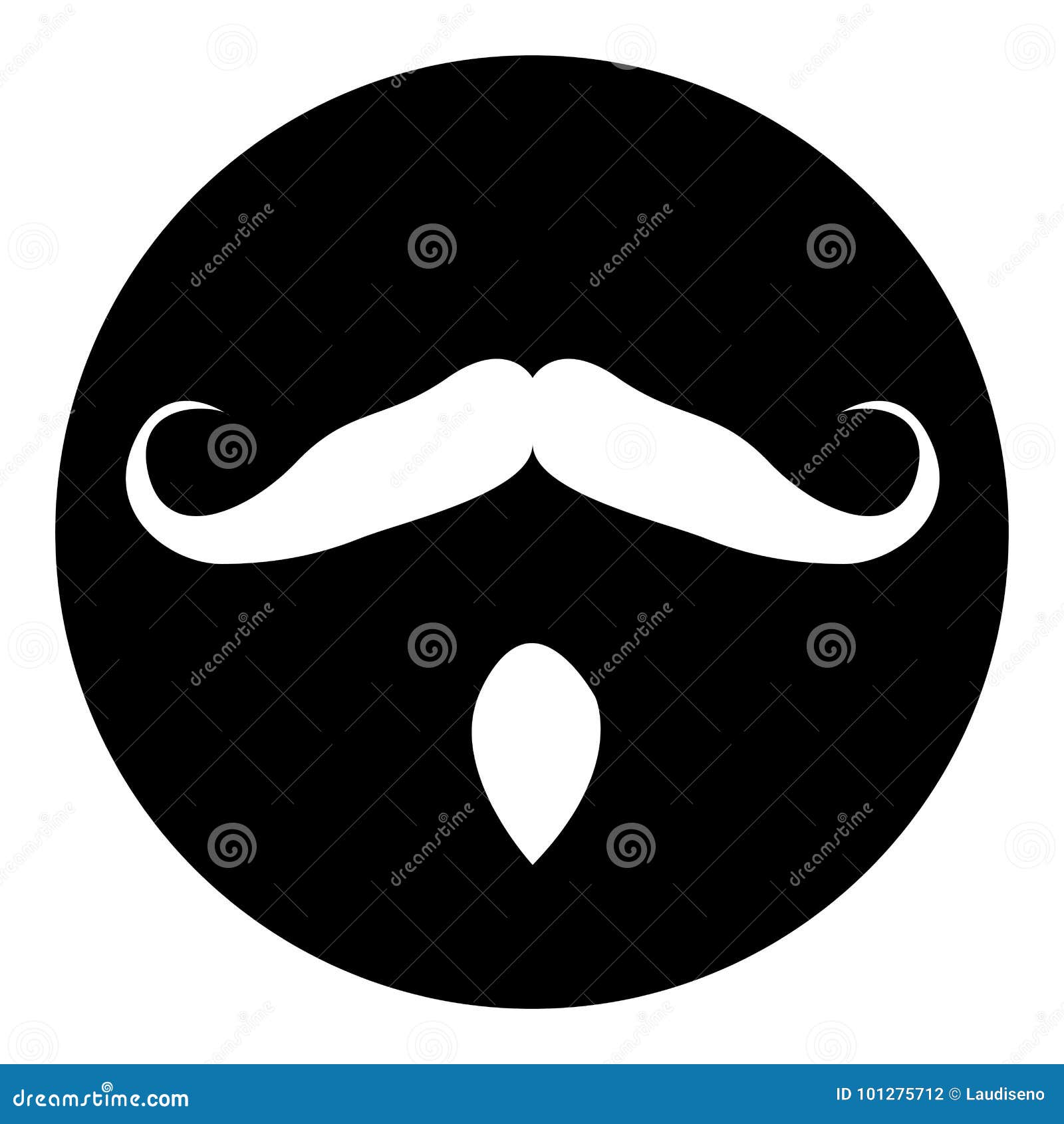 Isolated mustache icon stock illustration. Illustration of face - 101275712