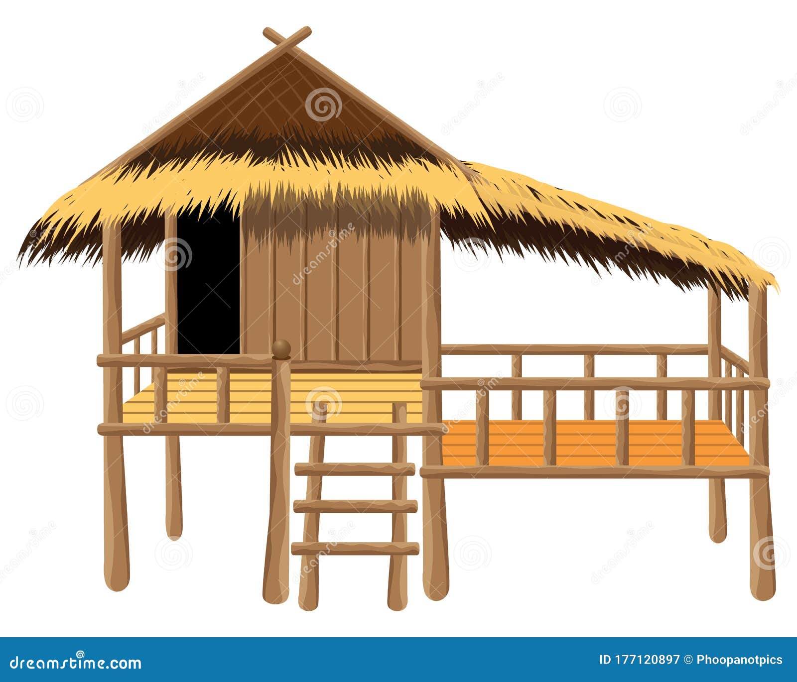 Isolated Straw Hut Vector Design Stock Vector Illustration of countryside, stair 177120897