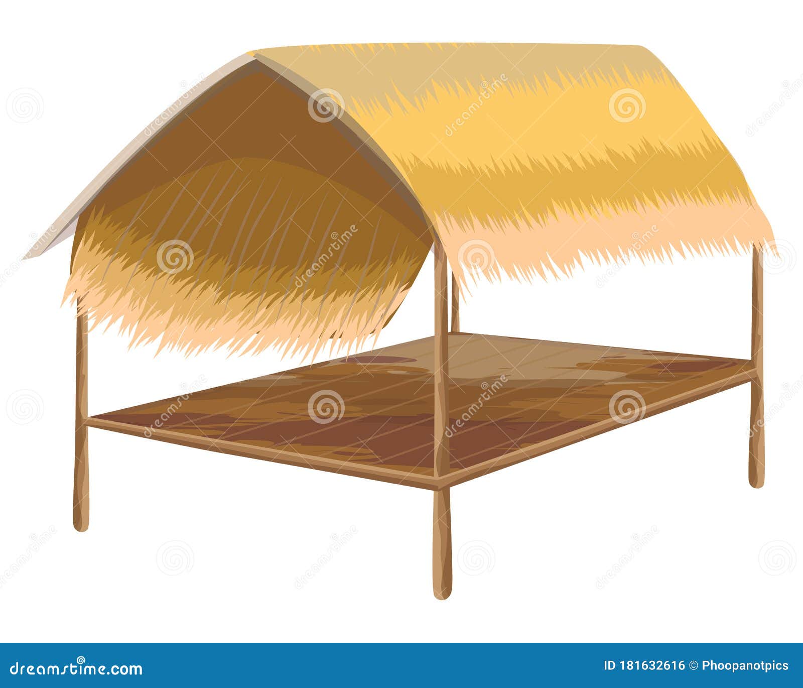 Isolated Straw Hut Vector Design Stock Vector Illustration of home, window 181632616