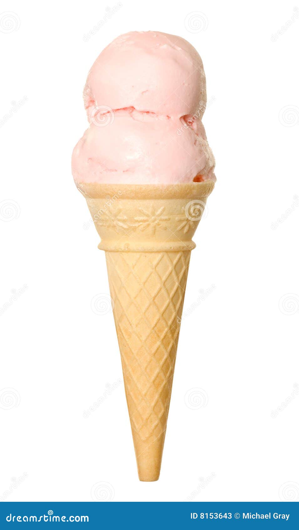 Double Scoops Ice Creams Cone Isolated Stock Photo 71623375